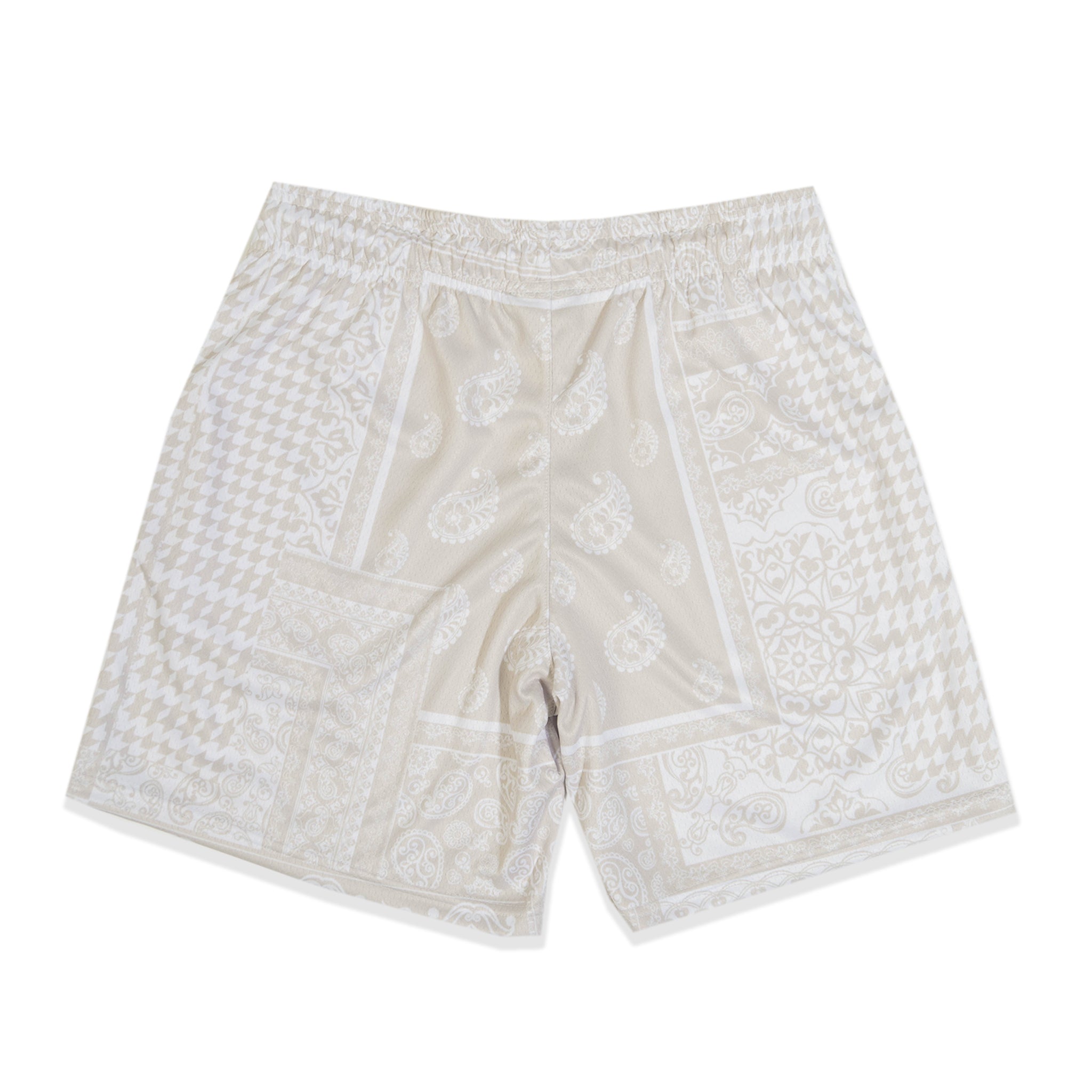 Tan Houndstooth Paisley Fundamental Short