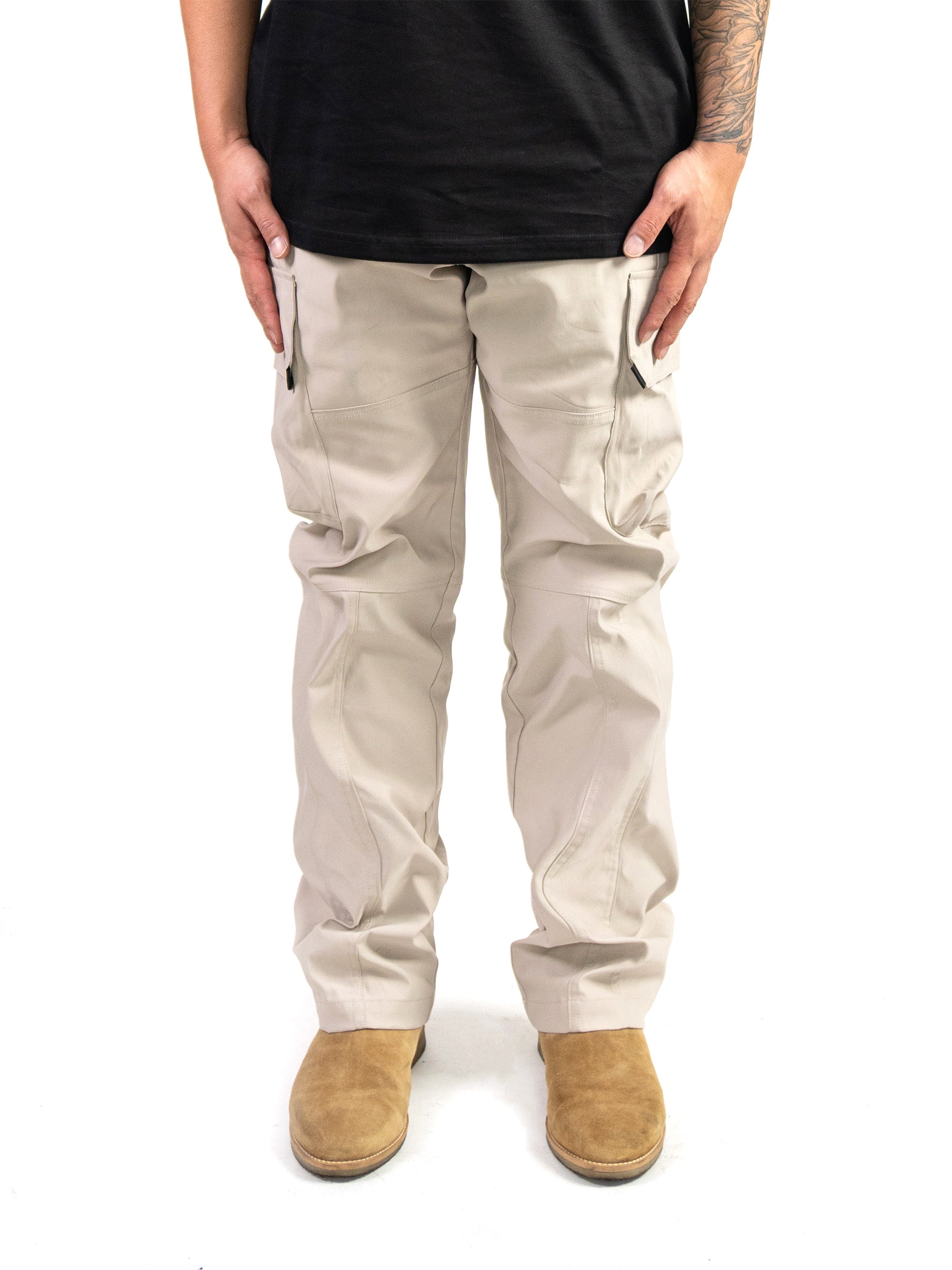 Stone Nylon Cargo Pants