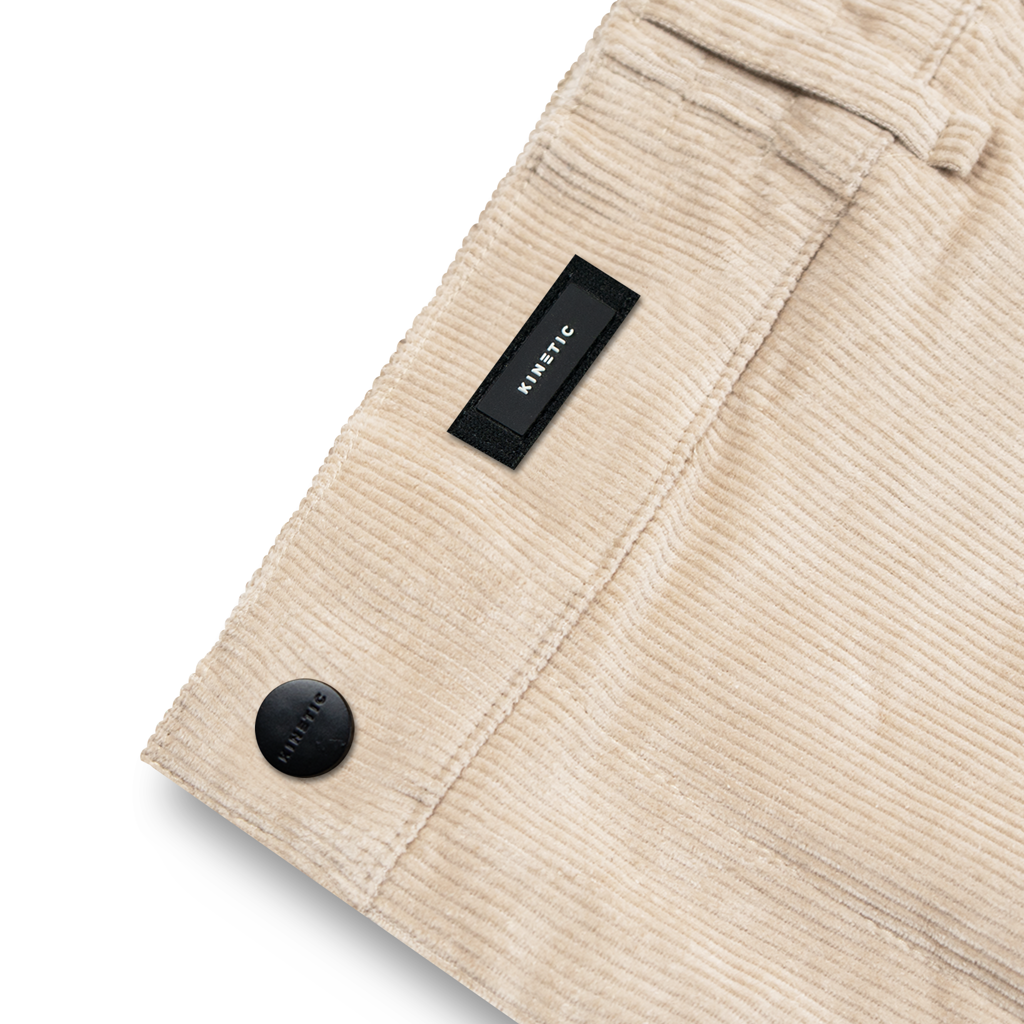 Beige Corduroy Cargo Pants