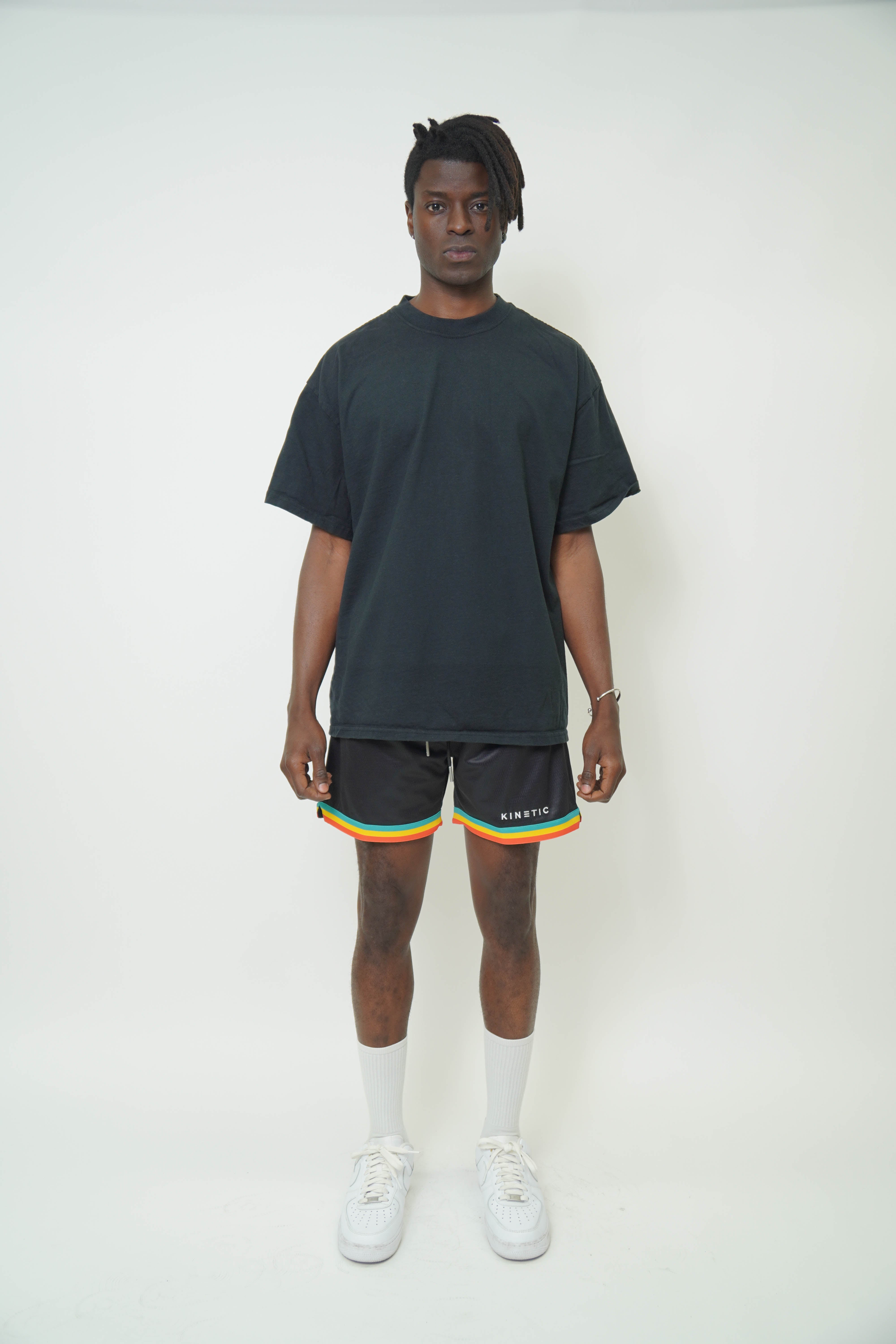 Black Lightning Bolt Active Short