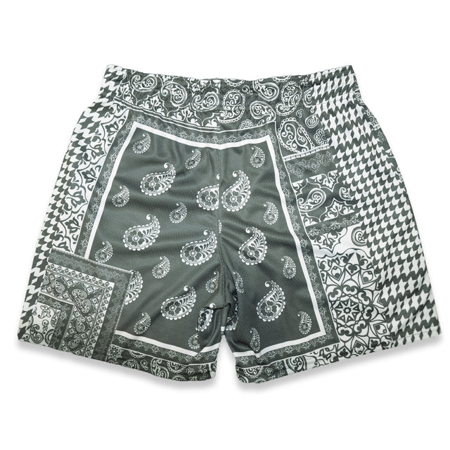 Gray Houndstooth Paisley Fundamental Short