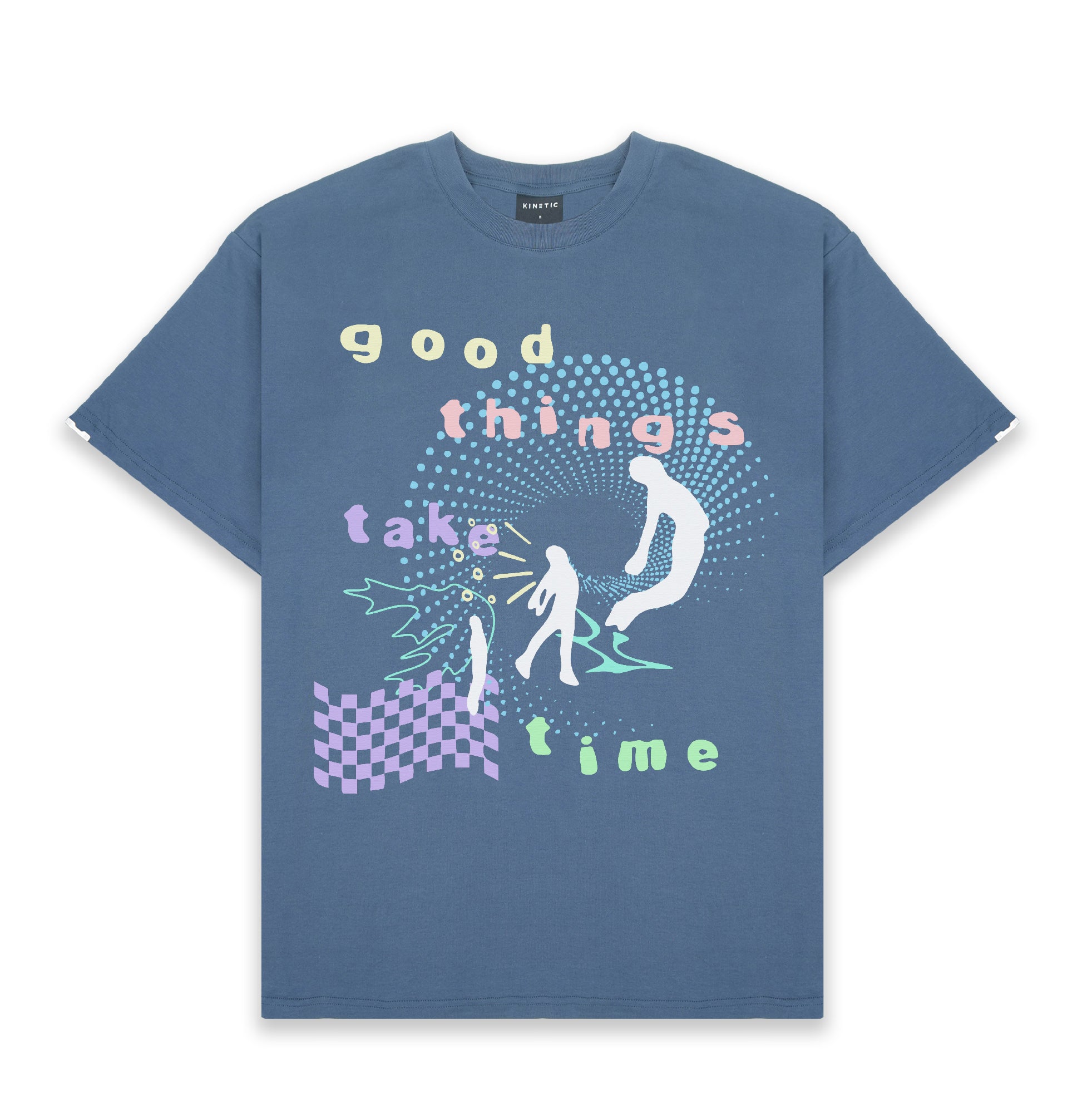 Good Things Take Time Cobalt Oversized Shirt