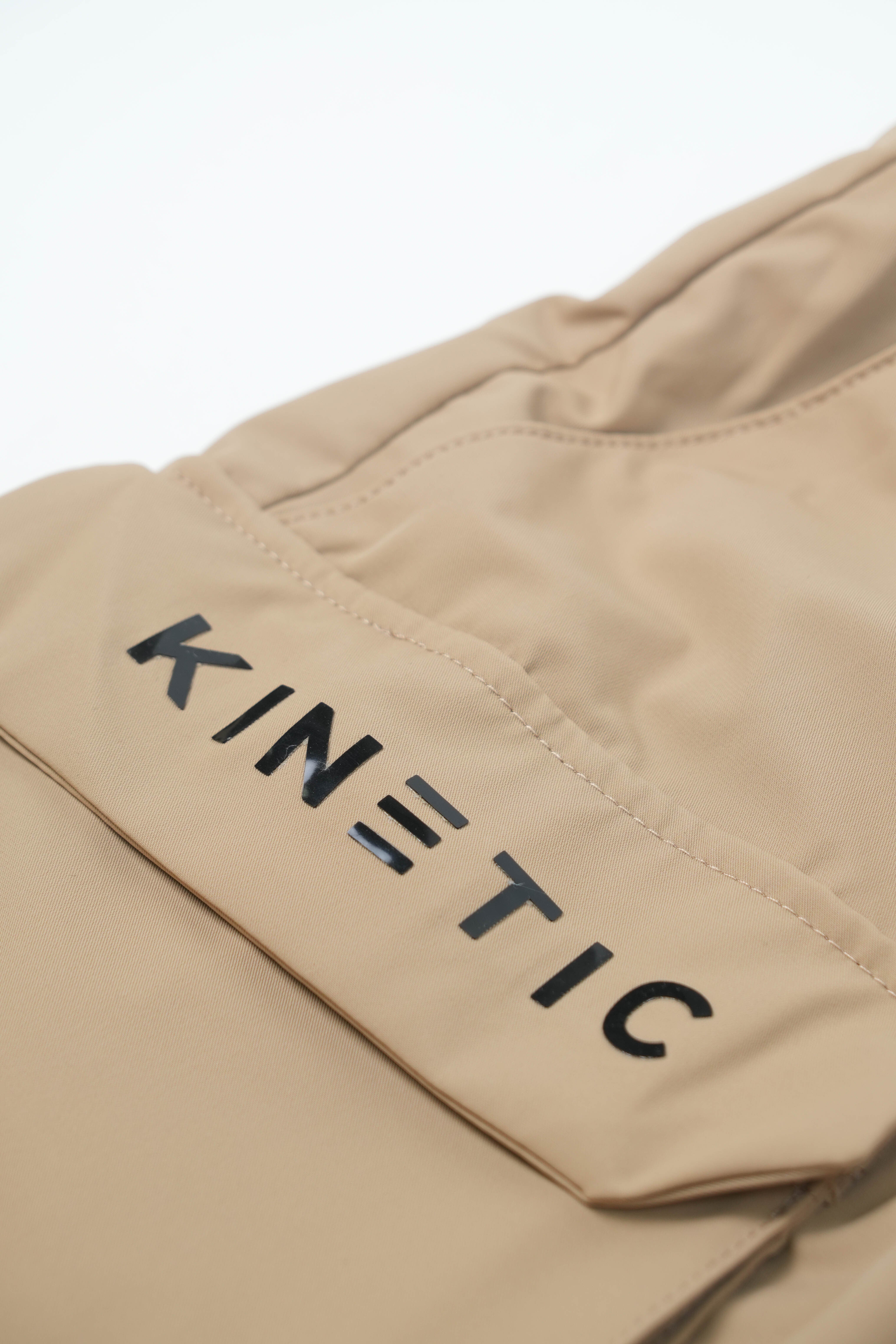 Khaki Nylon Cargo Shorts