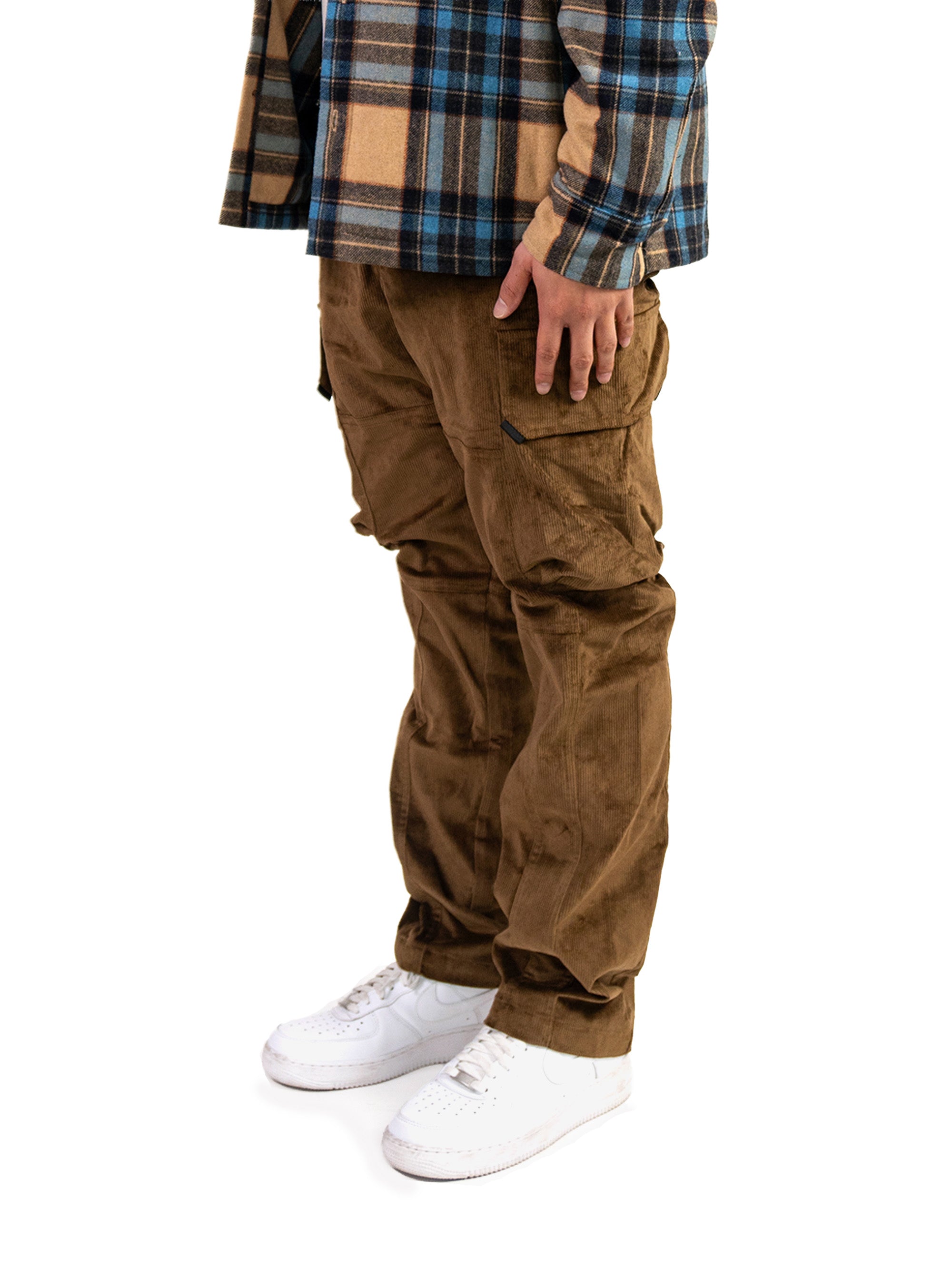 Mocha Corduroy Cargo Pants