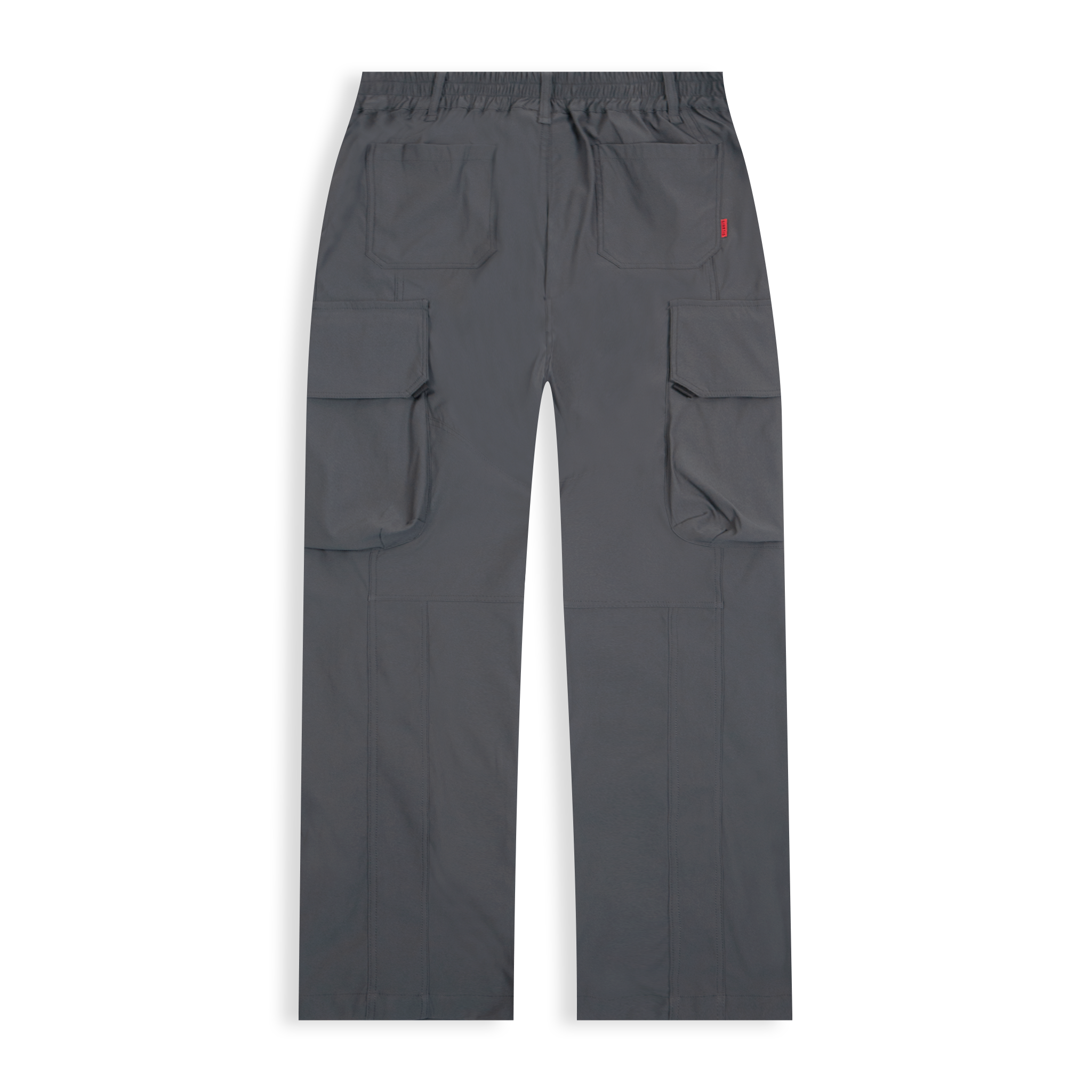 Grey Nylon Cargo Pants