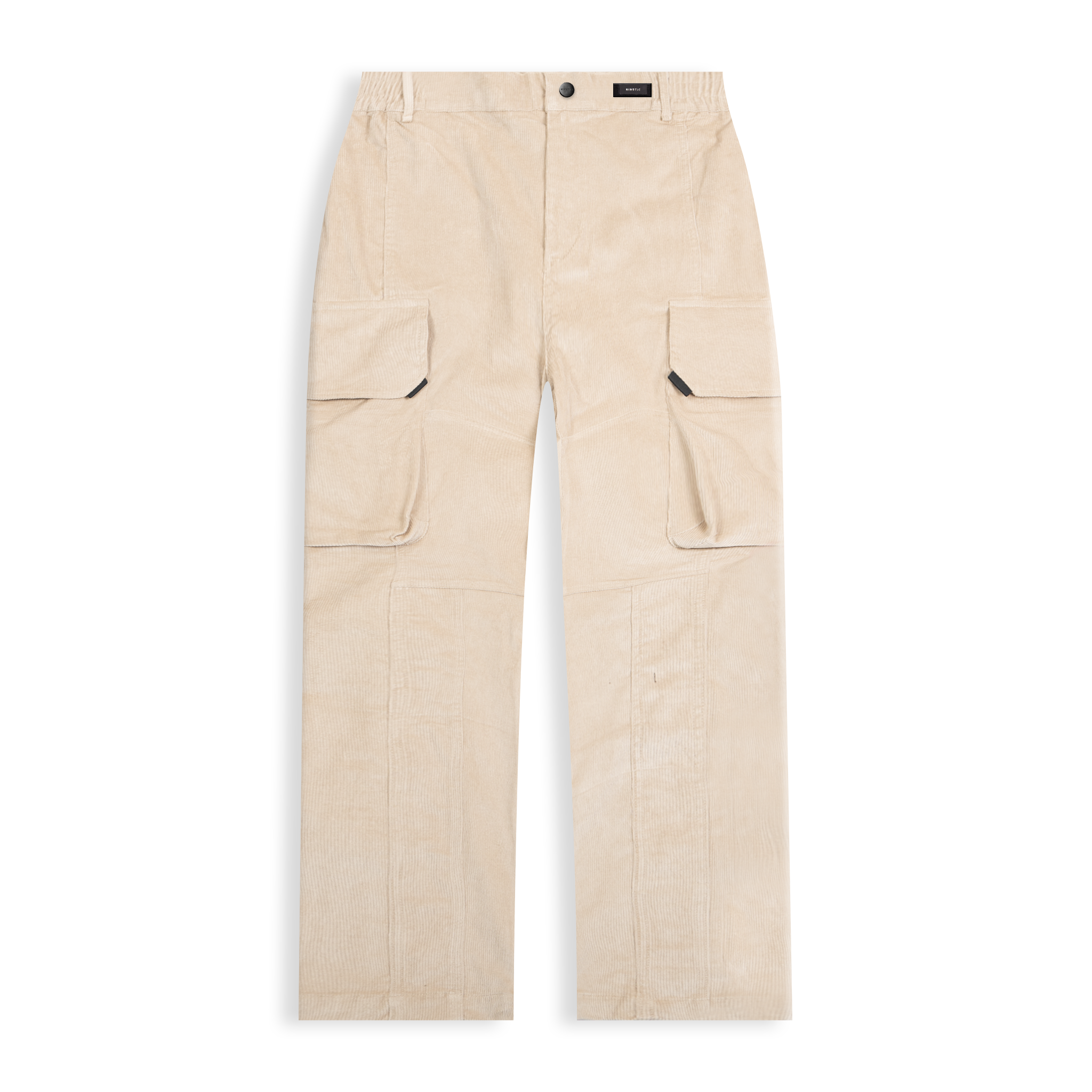 Beige Corduroy Cargo Pants