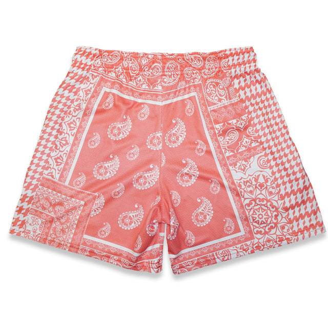 Salmon Houndstooth Paisley Fundamental Short