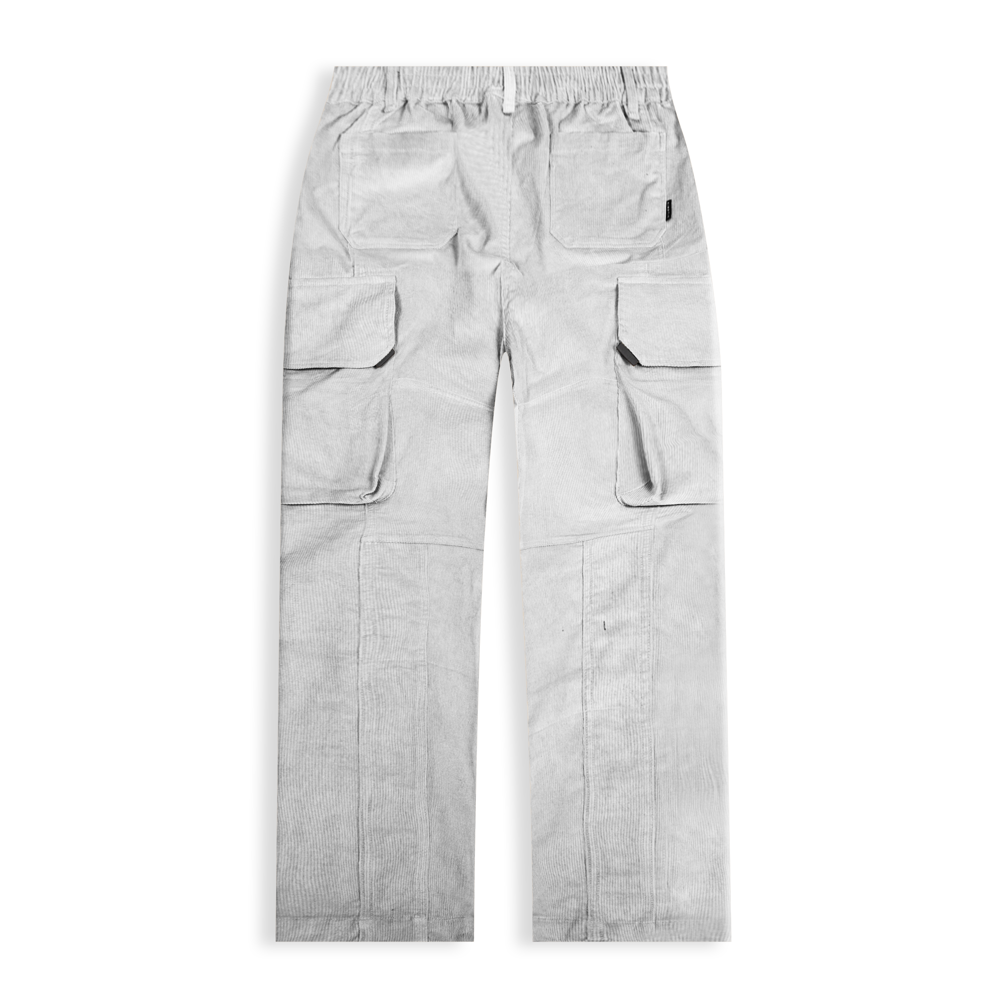 Silver Corduroy Cargo Pants