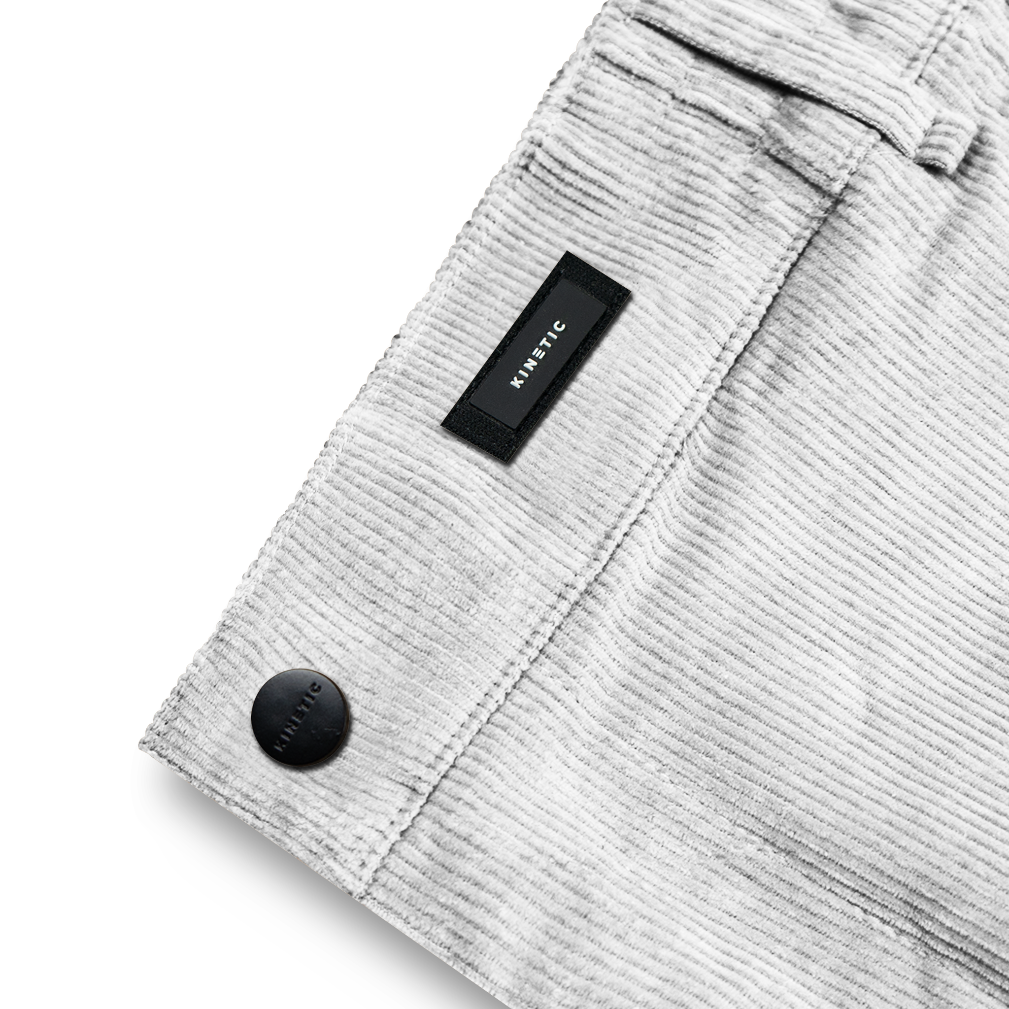 Silver Corduroy Cargo Pants
