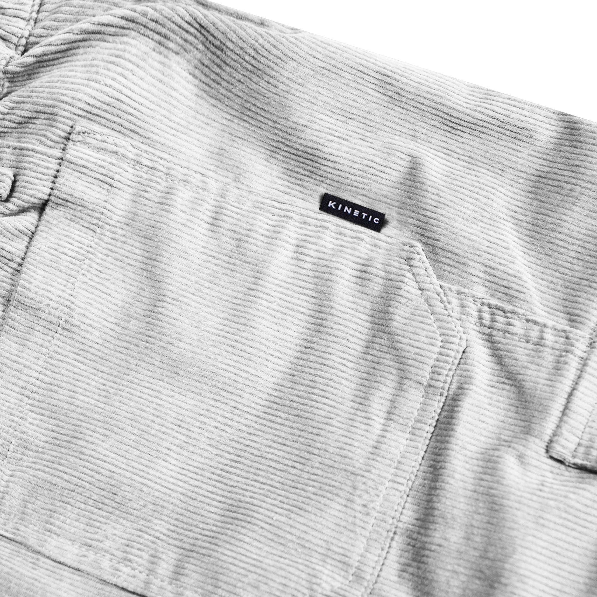 Silver Corduroy Cargo Pants