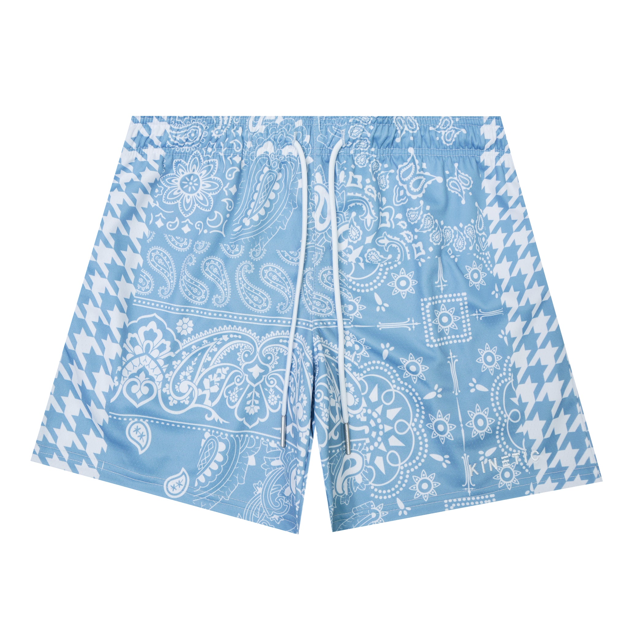 Houndstooth Paisley Soft Blue Fundamental Short