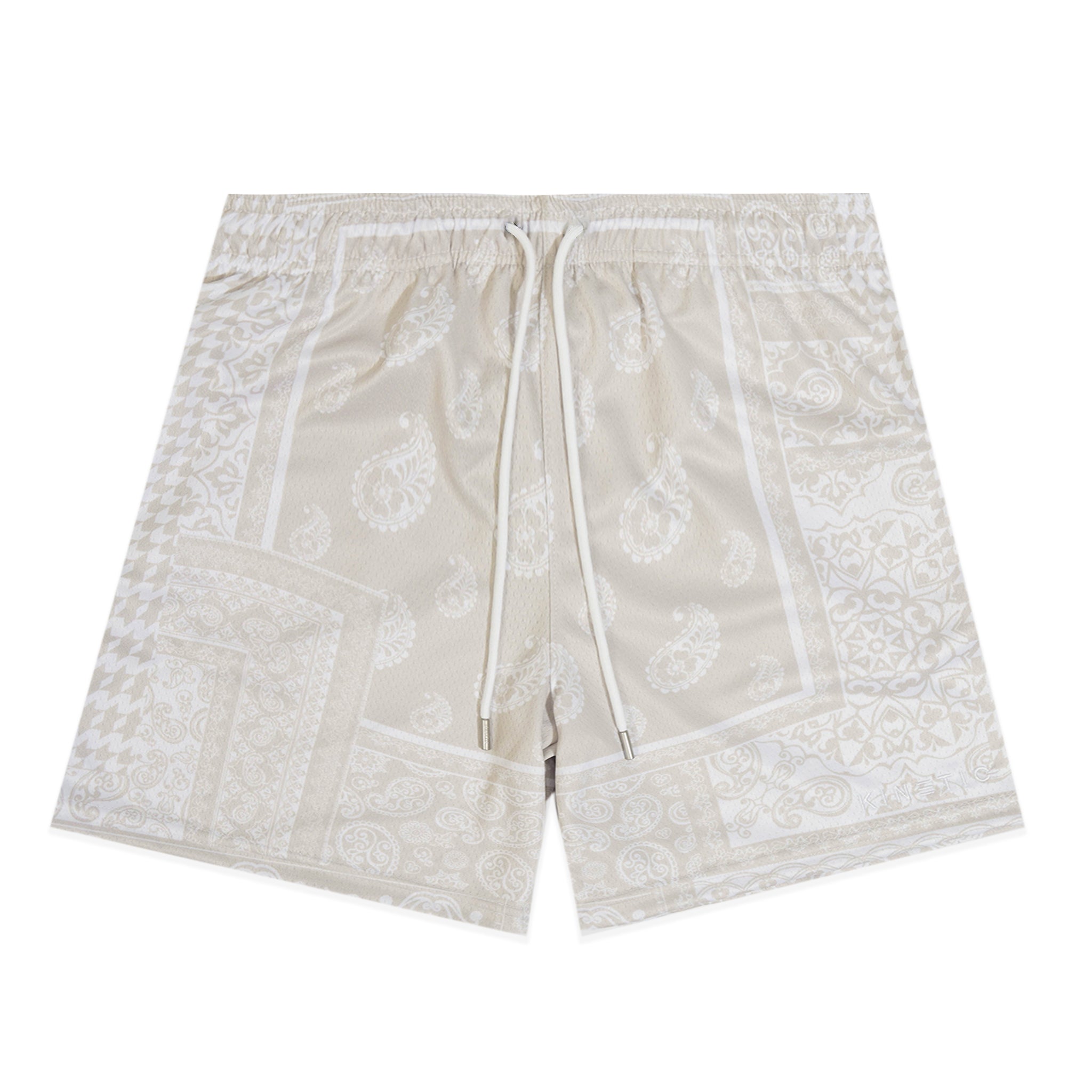 Tan Houndstooth Paisley Fundamental Short