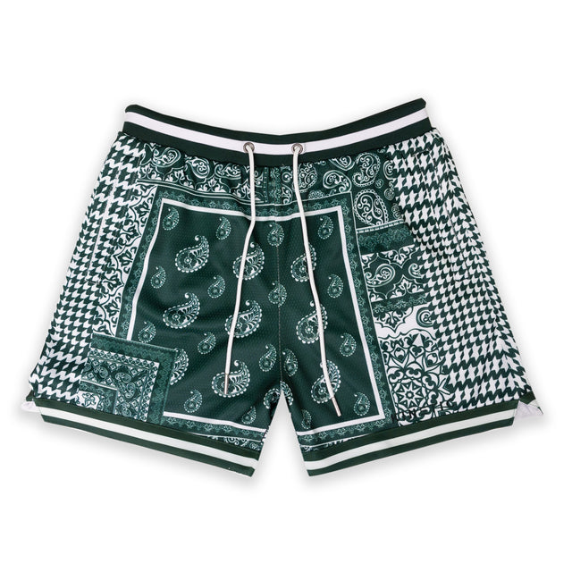Dark Forest Houndstooth Paisley Active Short