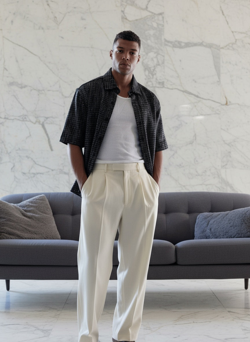 Boucle Midnight Spectrum Button Up Shirt