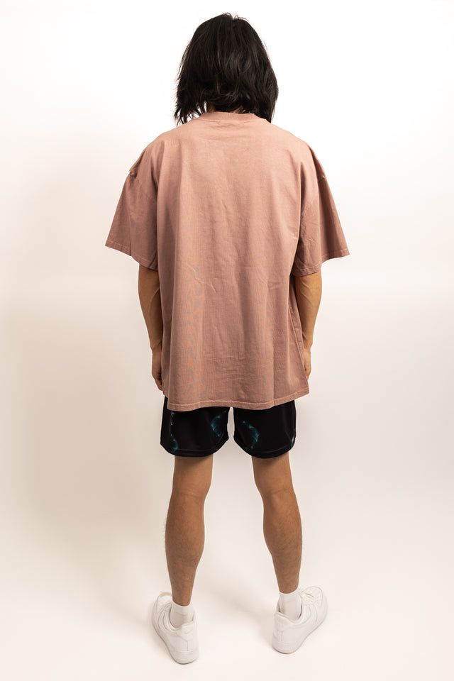 Mauve Rose Cross Oversized Shirt