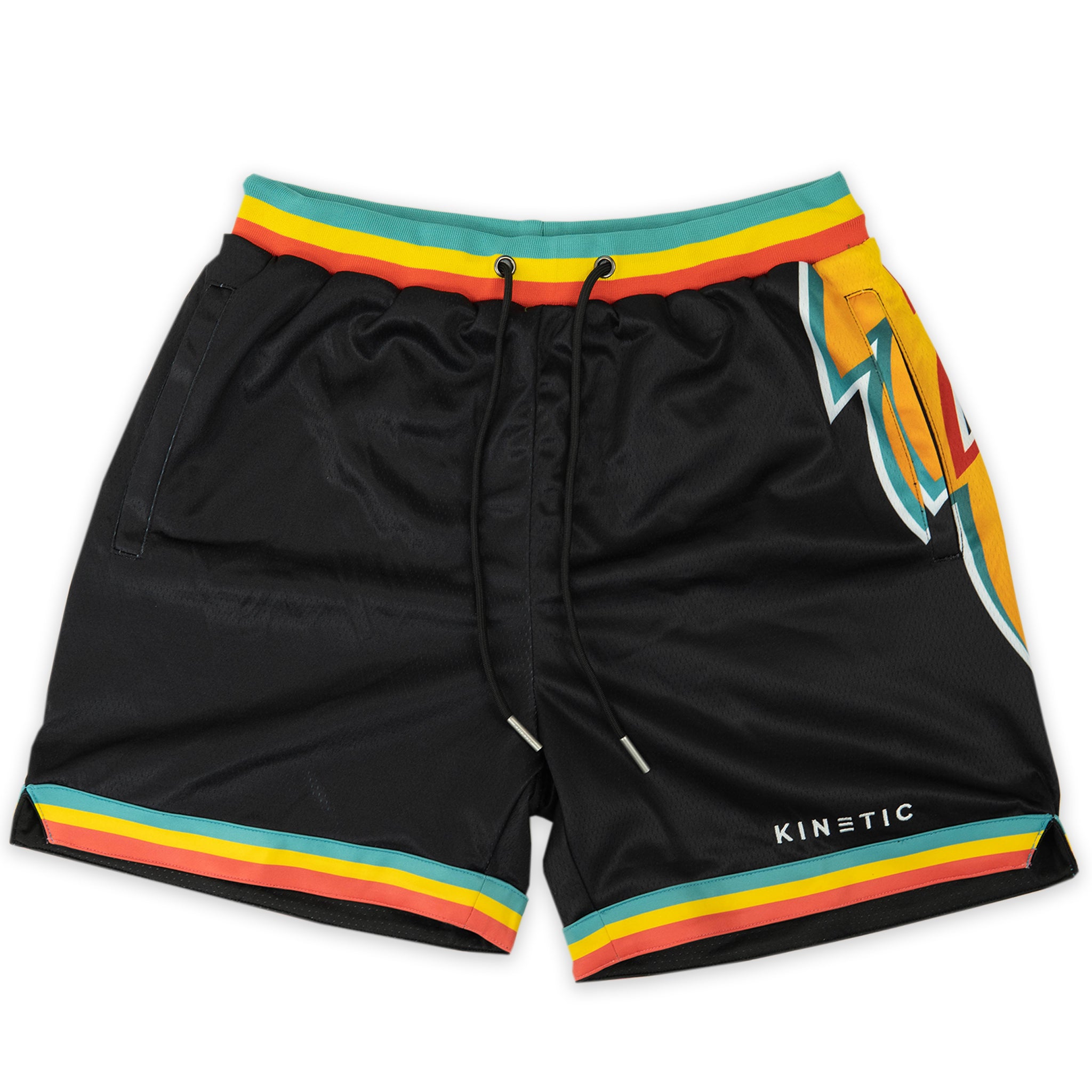 Black Lightning Bolt Active Short