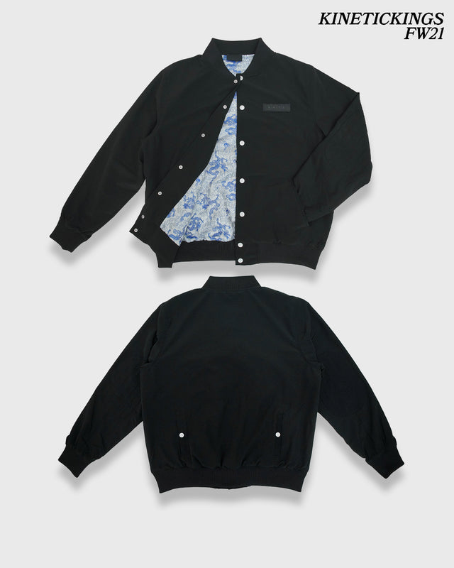 The Foundation Bomber - Grey Jacquard
