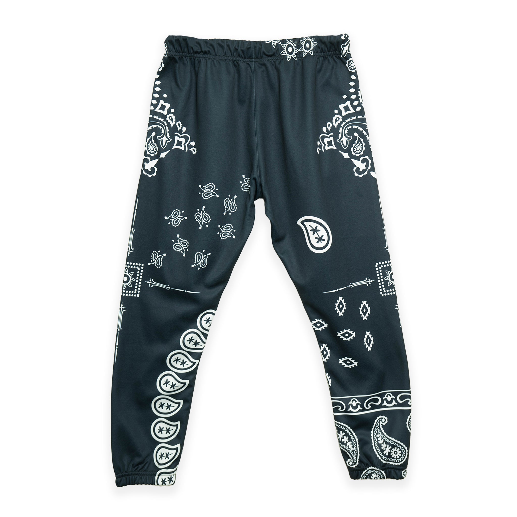 Dark Forest Green Paisley Sweatpant