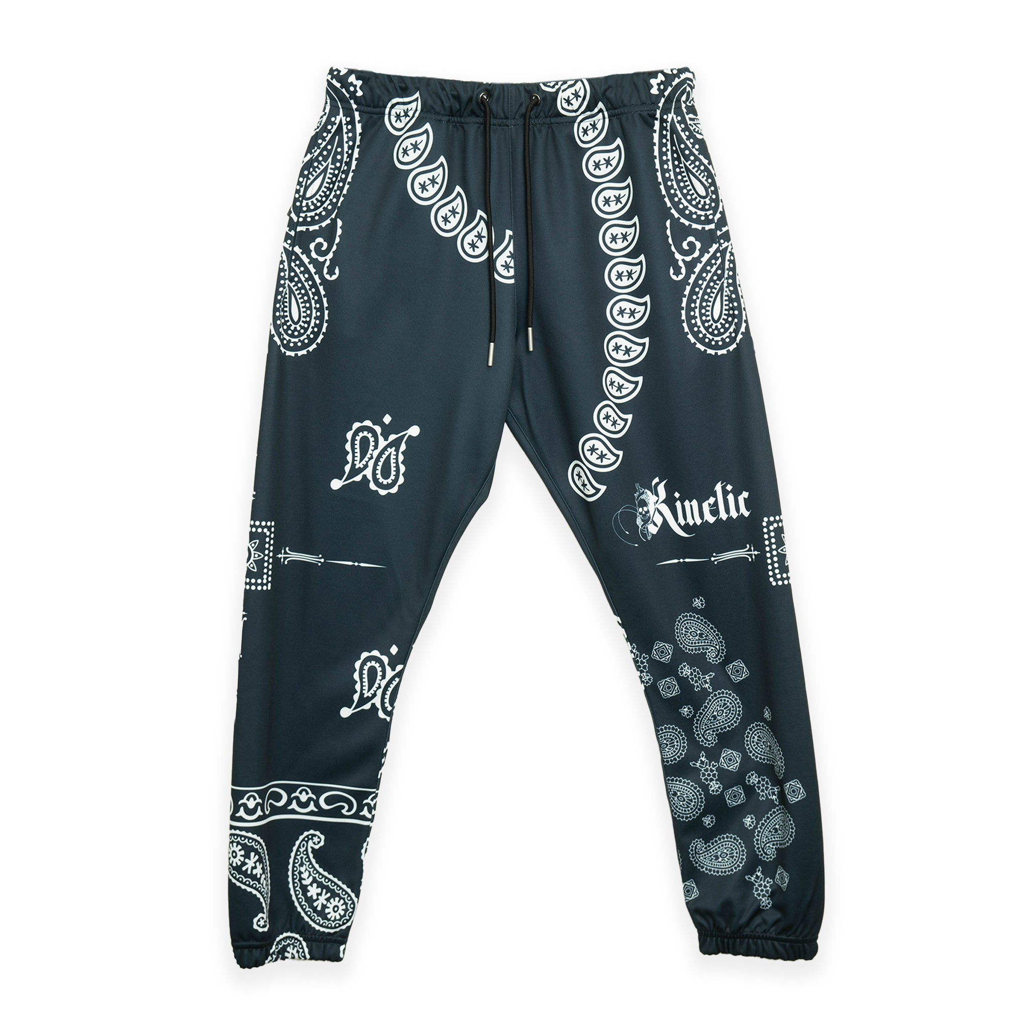Dark Forest Green Paisley Sweatpant