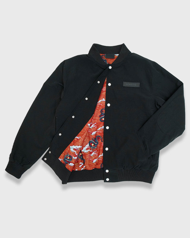 The Foundation Bomber - Red Jacquard