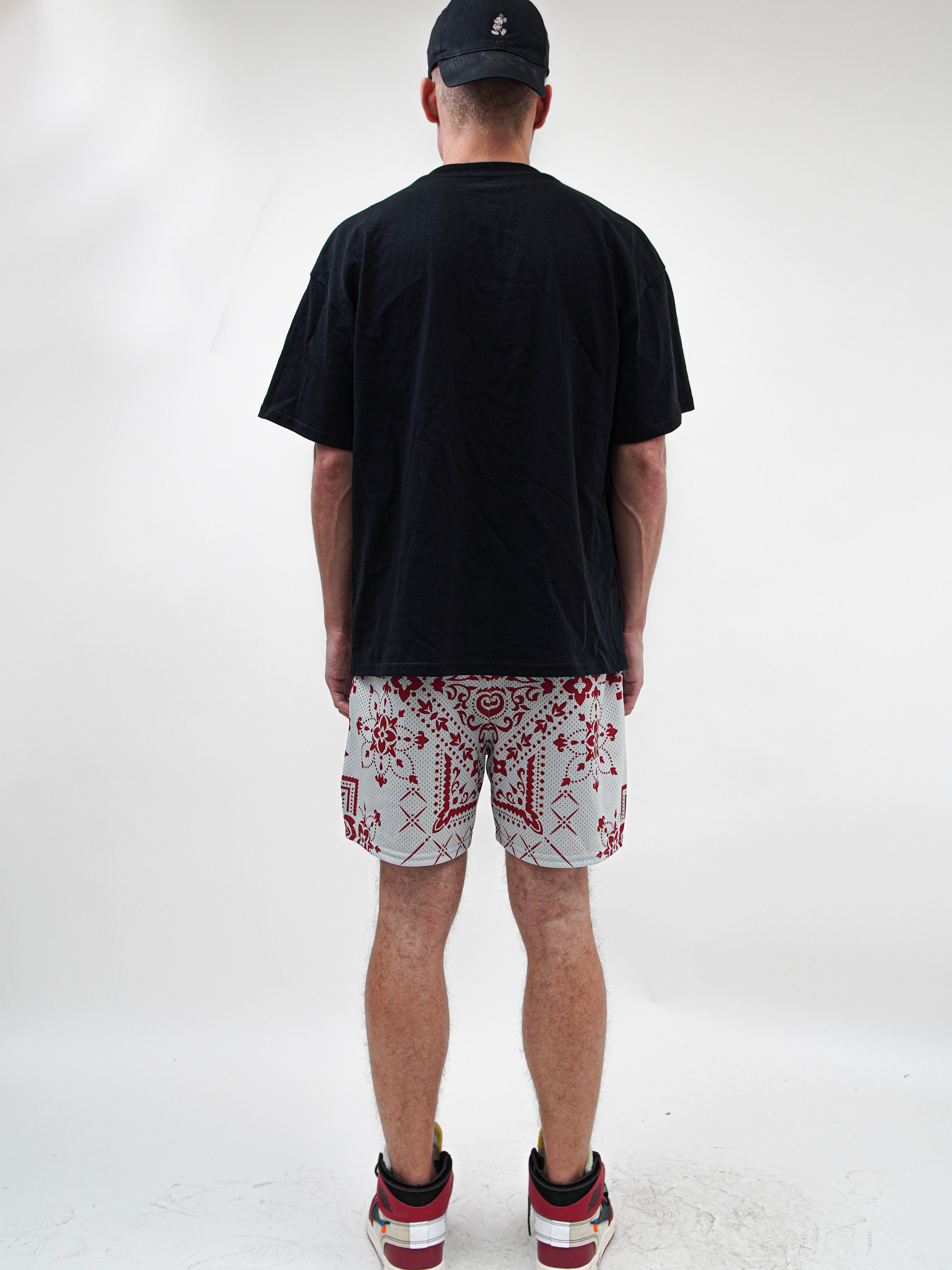 Grey Red Paisley Fundamental Short