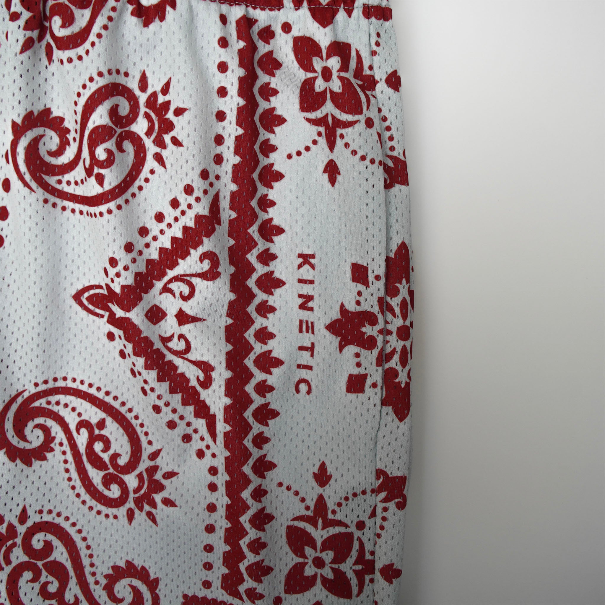 Grey Red Paisley Fundamental Short