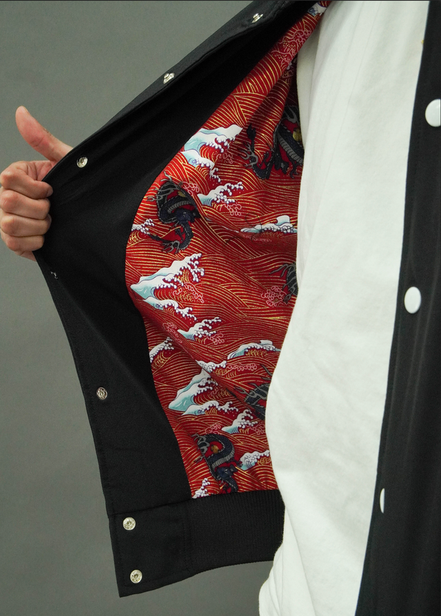 The Foundation Bomber - Red Jacquard
