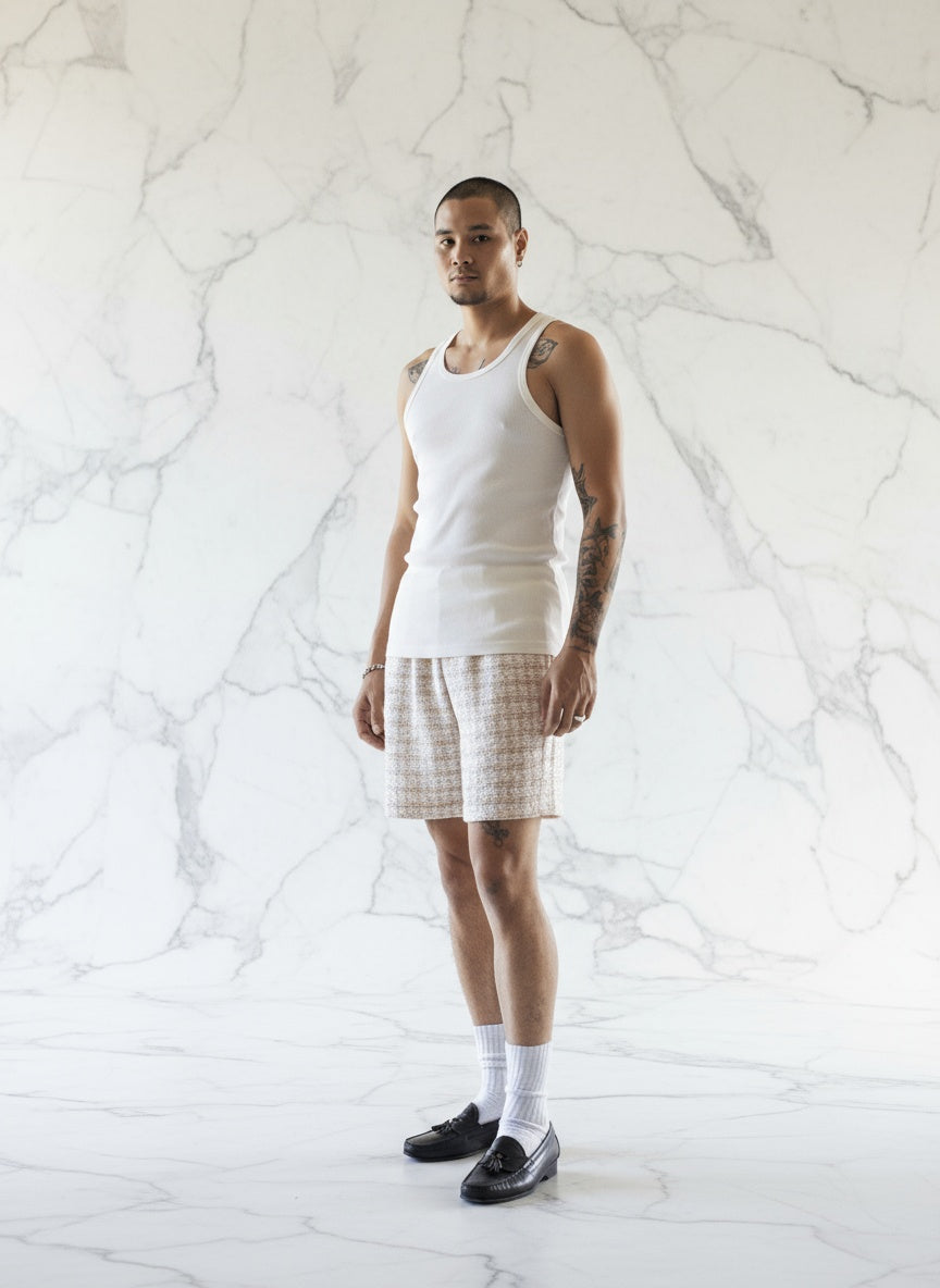 Boucle Pastel Mosaic Short