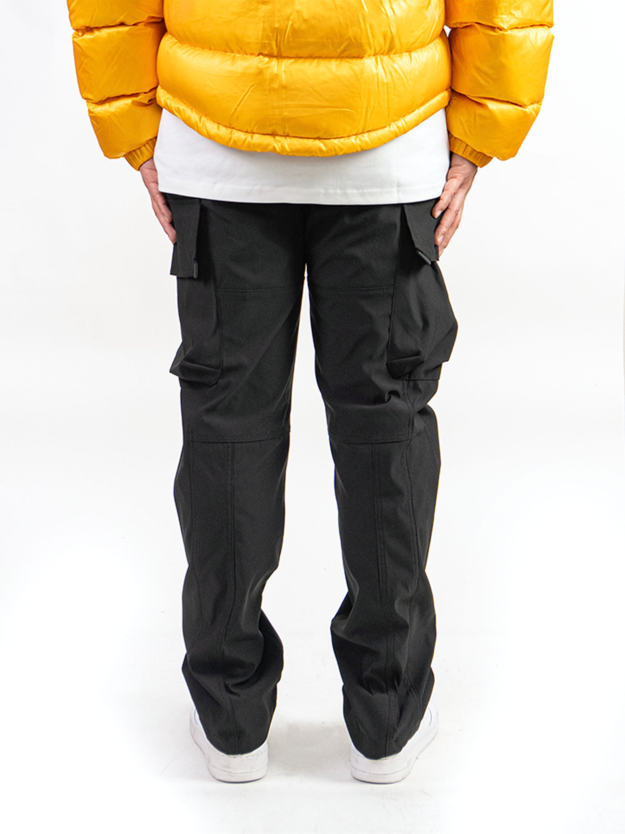 Black Nylon Cargo Pants