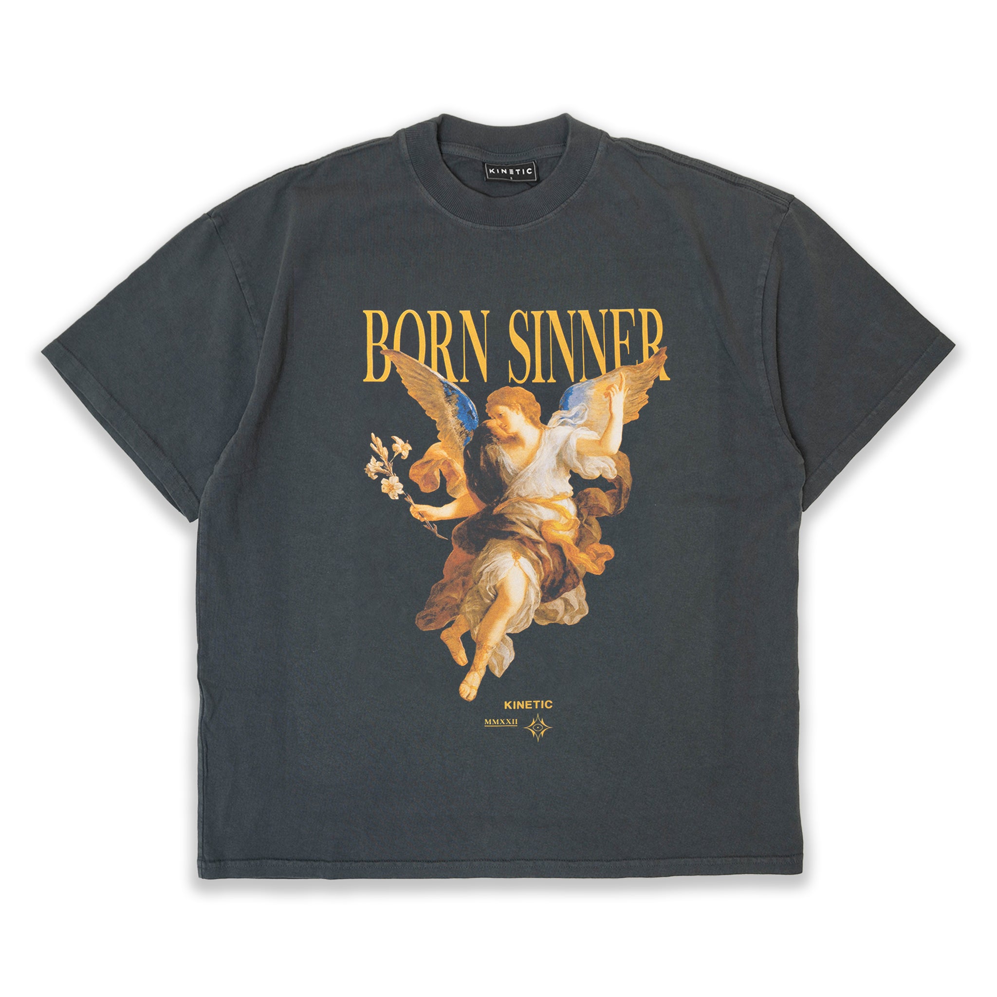 Born Sinner Vintage Grey Oversized Shirt