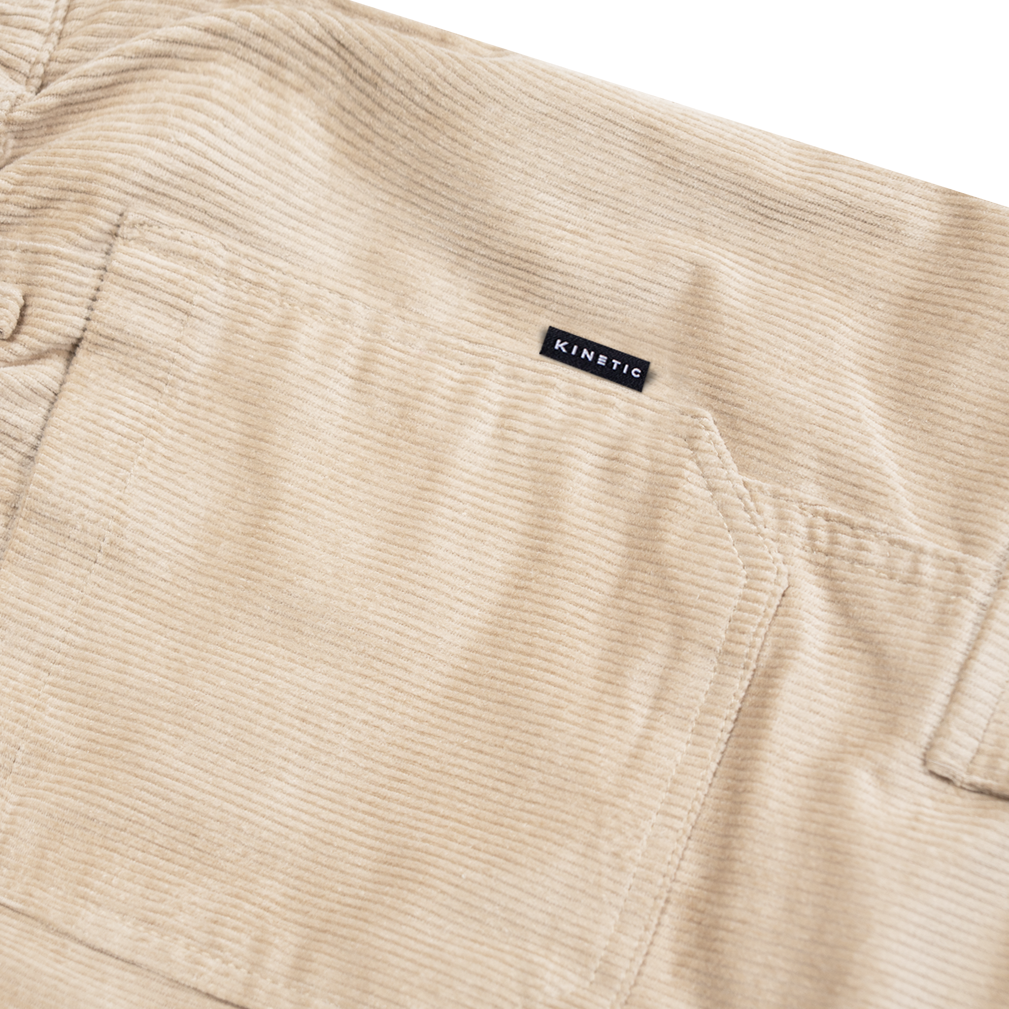 Beige Corduroy Cargo Pants