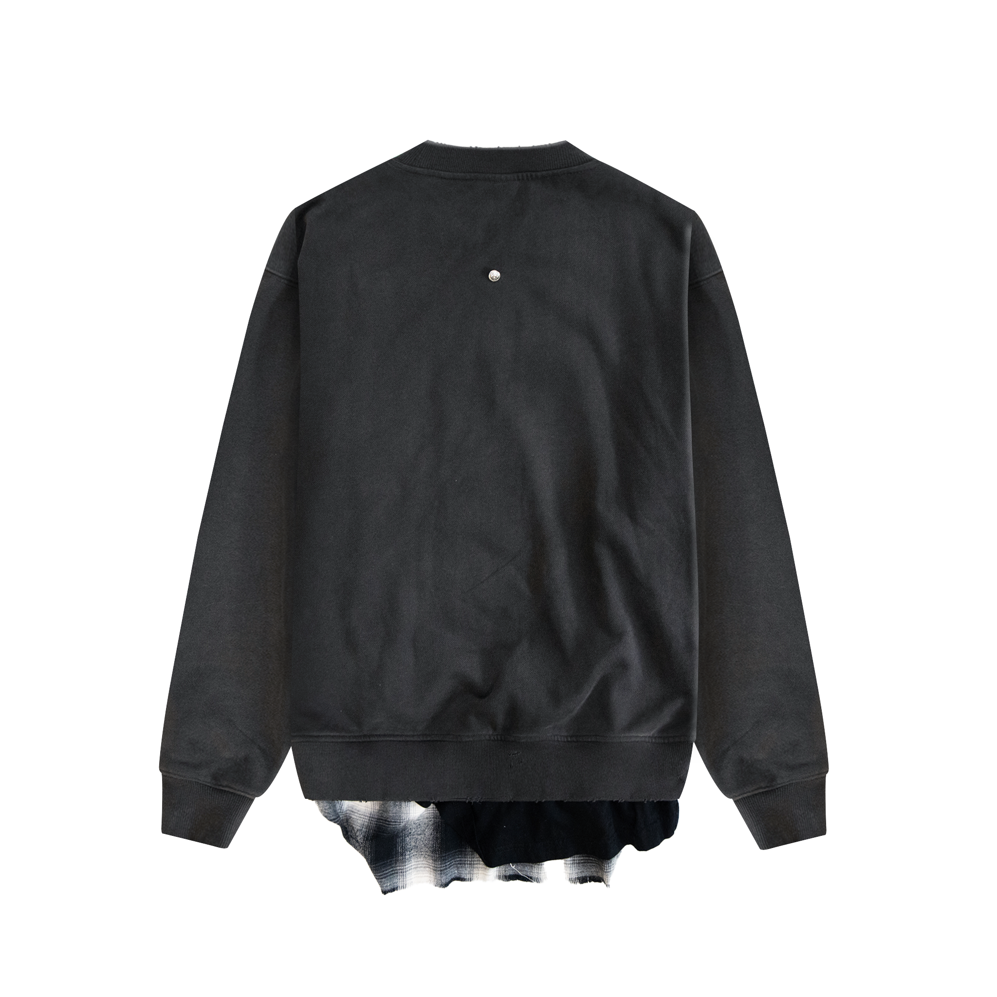 VINTAGE BLACK LAYERED CREWNECK