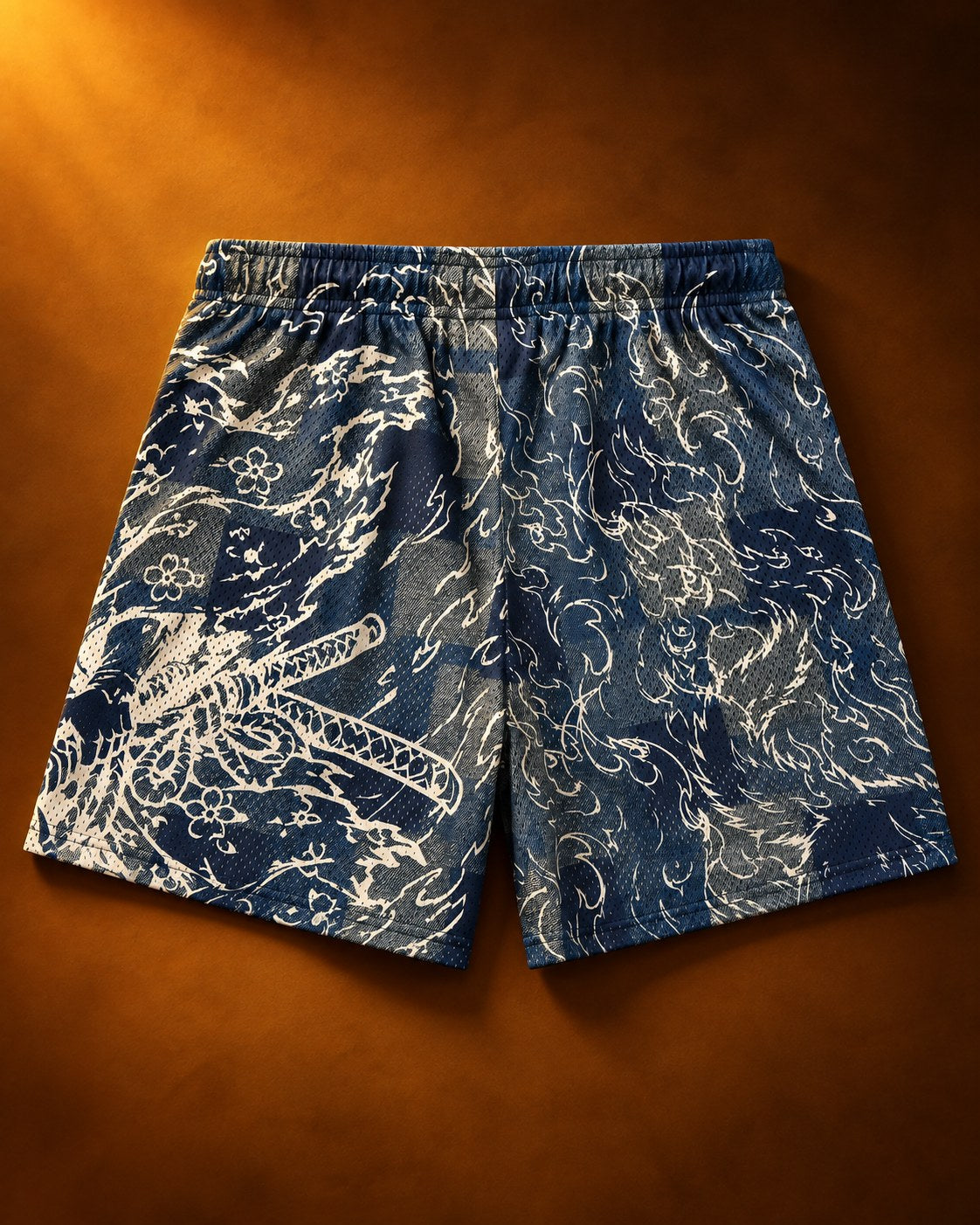 Ronin Denim Motif Shorts