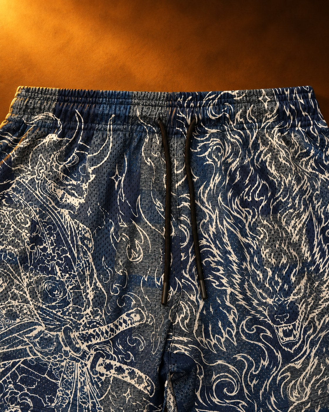 Ronin Denim Motif Shorts