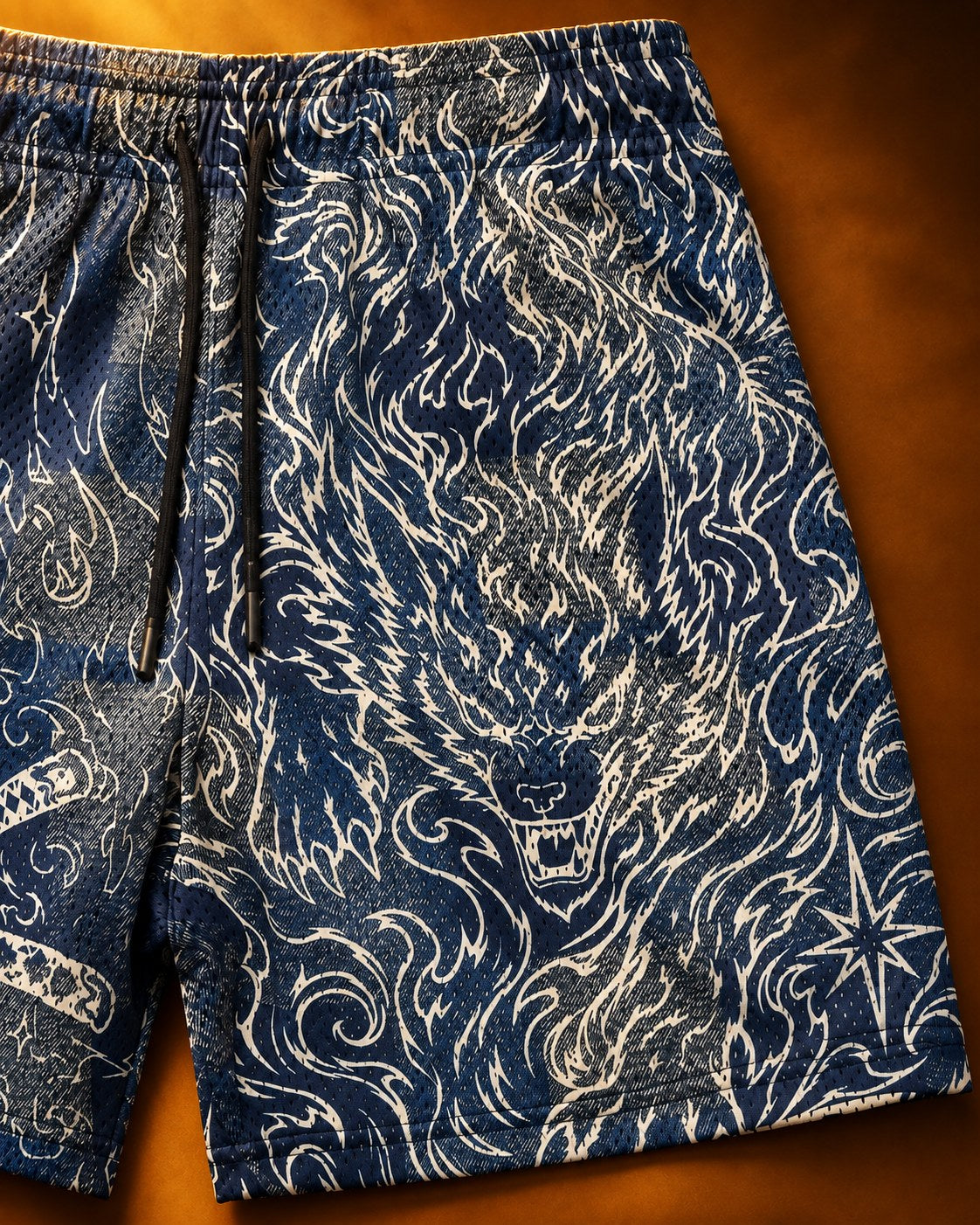 Ronin Denim Motif Shorts