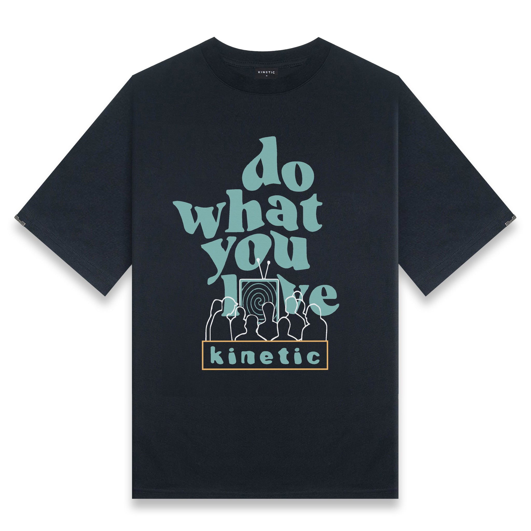 Do What You Love Black Oversized Shirt