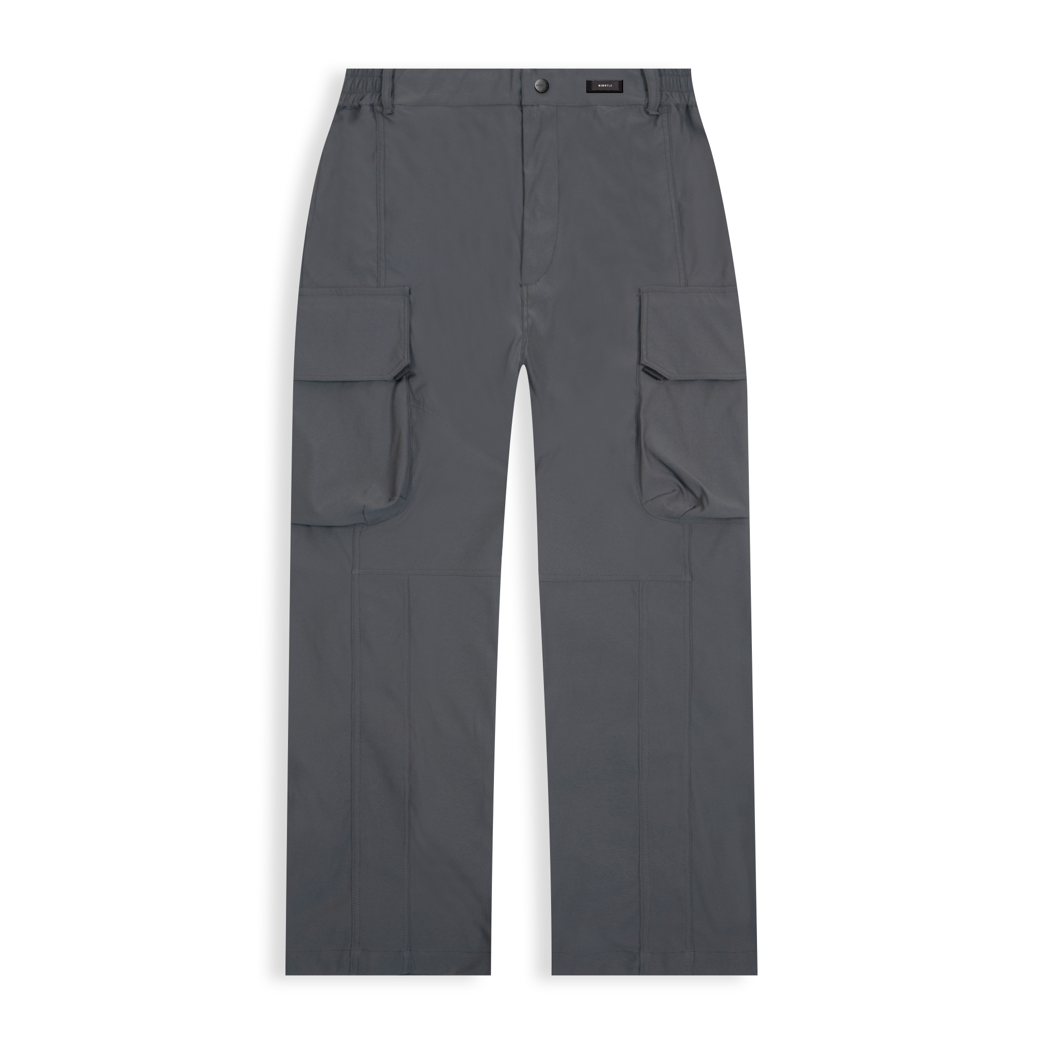 Grey Nylon Cargo Pants