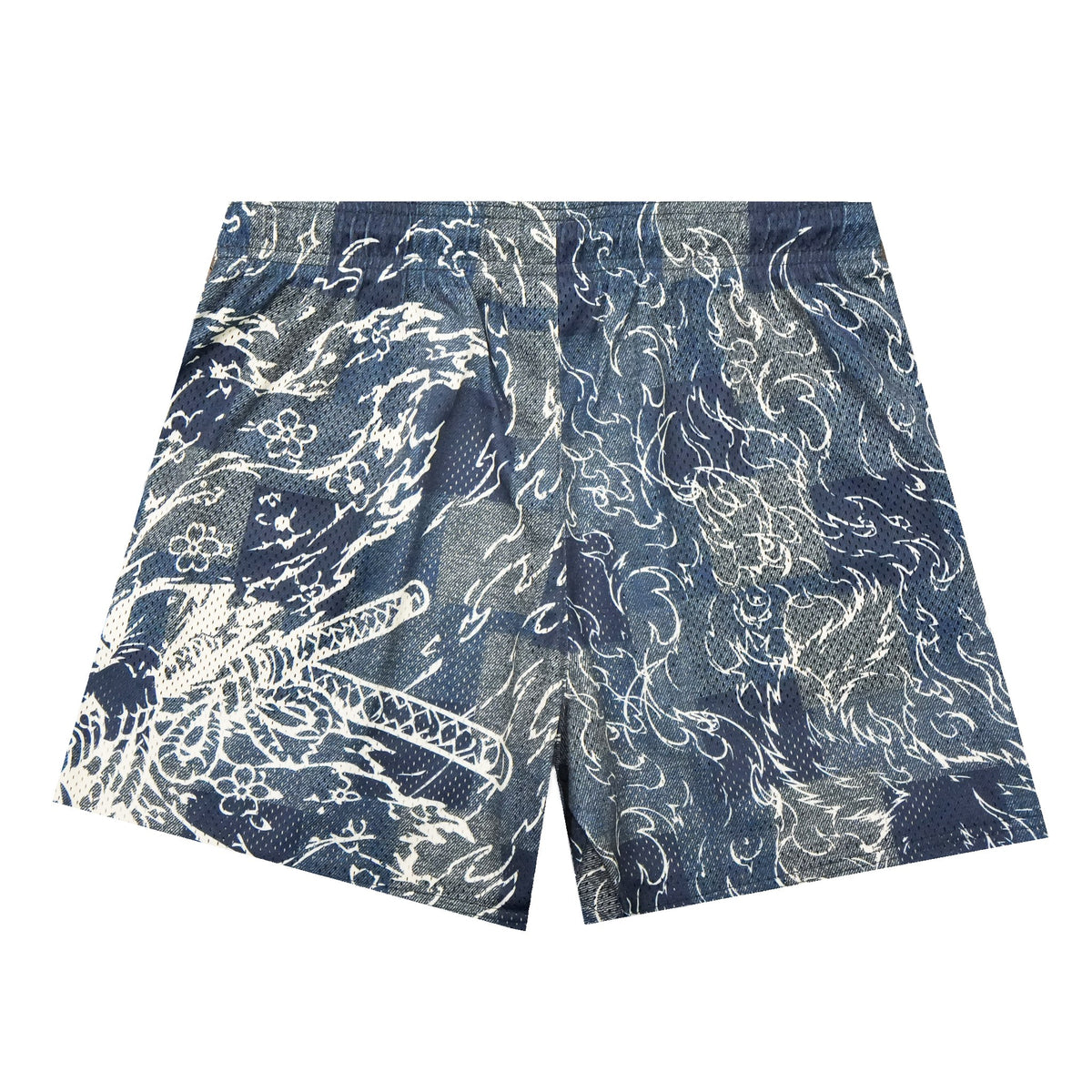Ronin Denim Motif Shorts