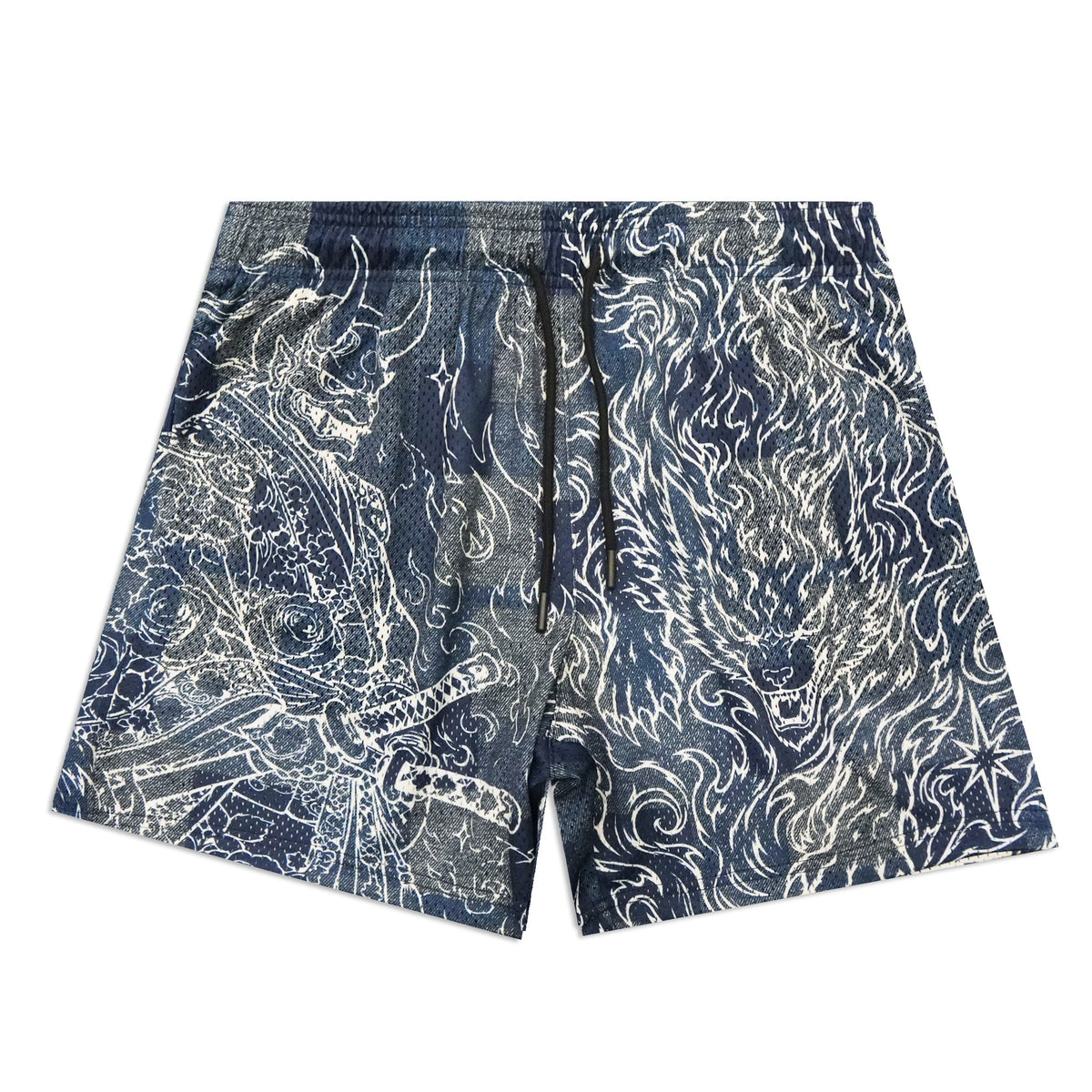 Ronin Denim Motif Shorts