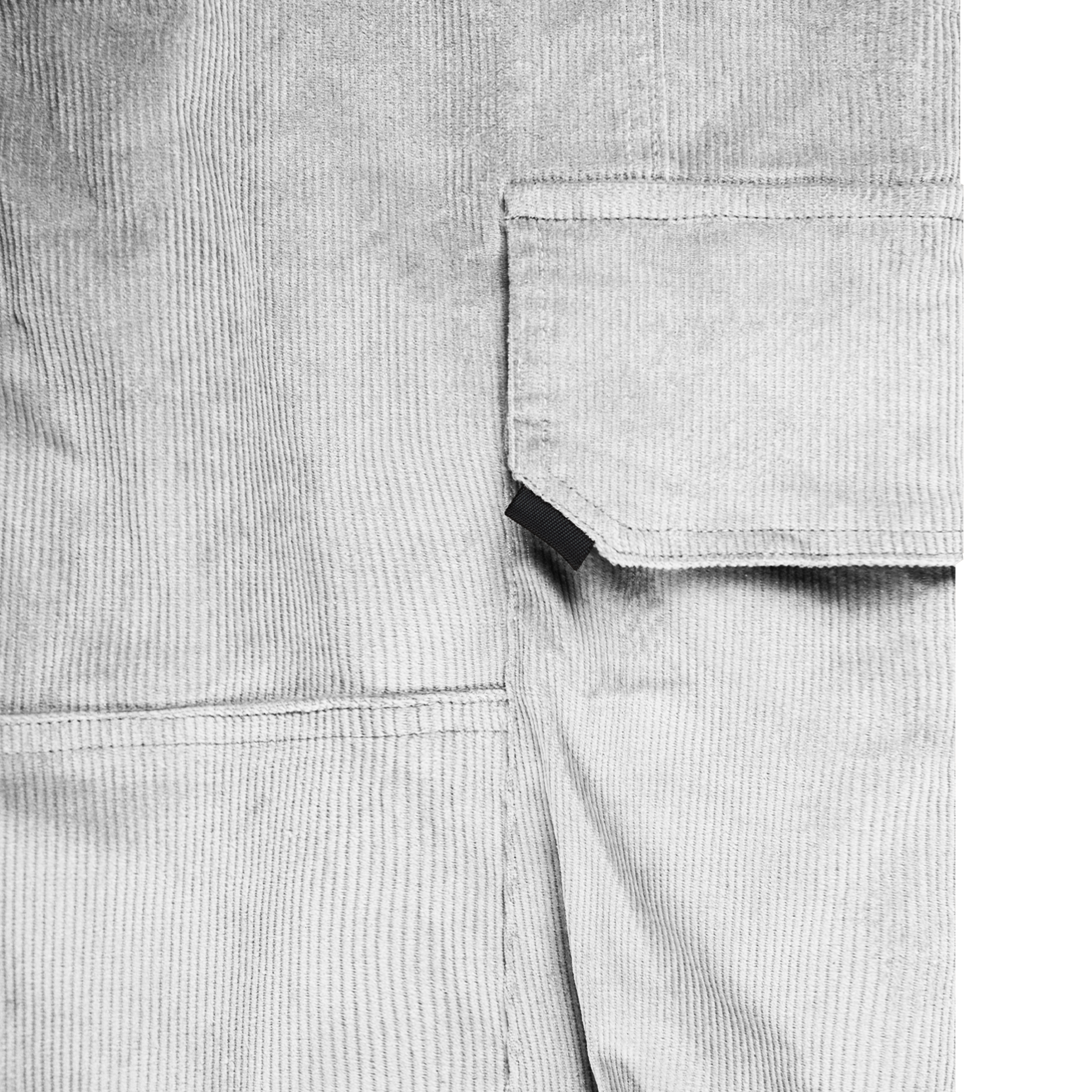 Silver Corduroy Cargo Pants
