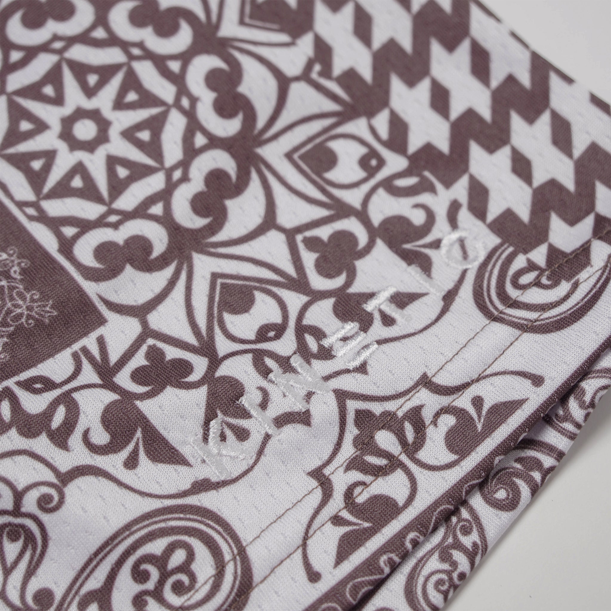 Umber Houndstooth Paisley Fundamental Short