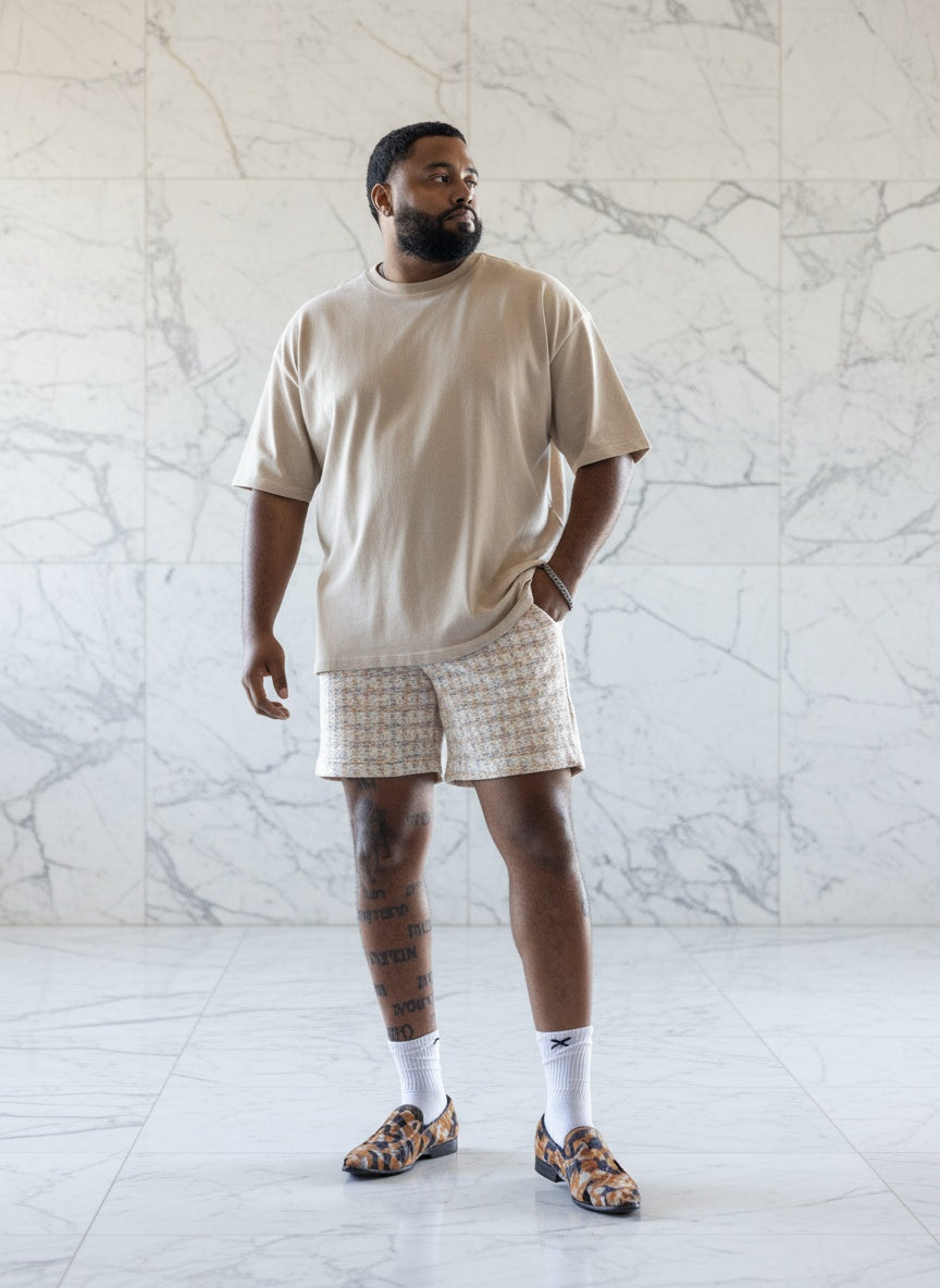 Boucle Pastel Mosaic Short