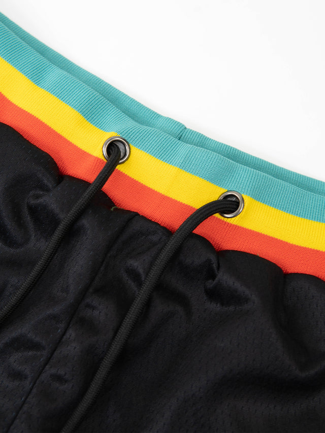 Black Lightning Bolt Active Short