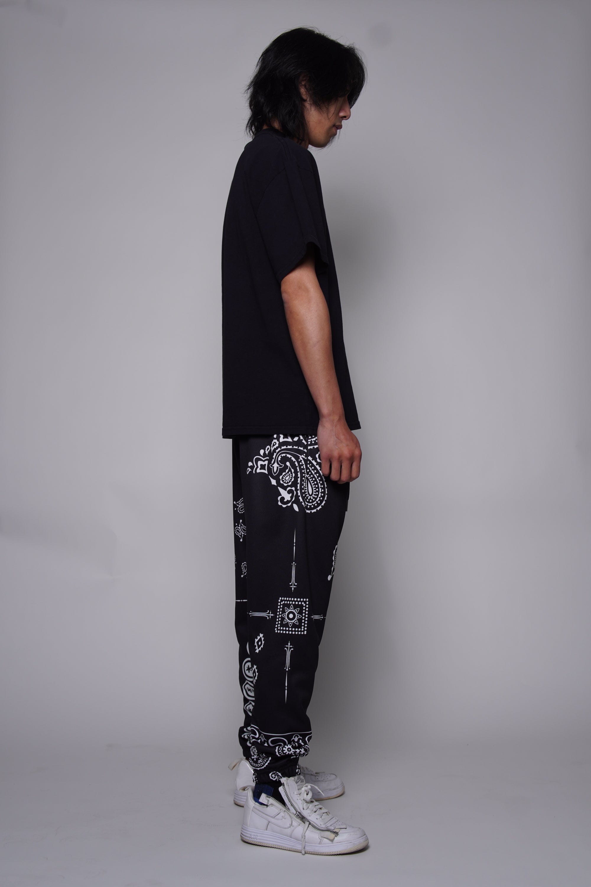 Black Paisley Sweatpant
