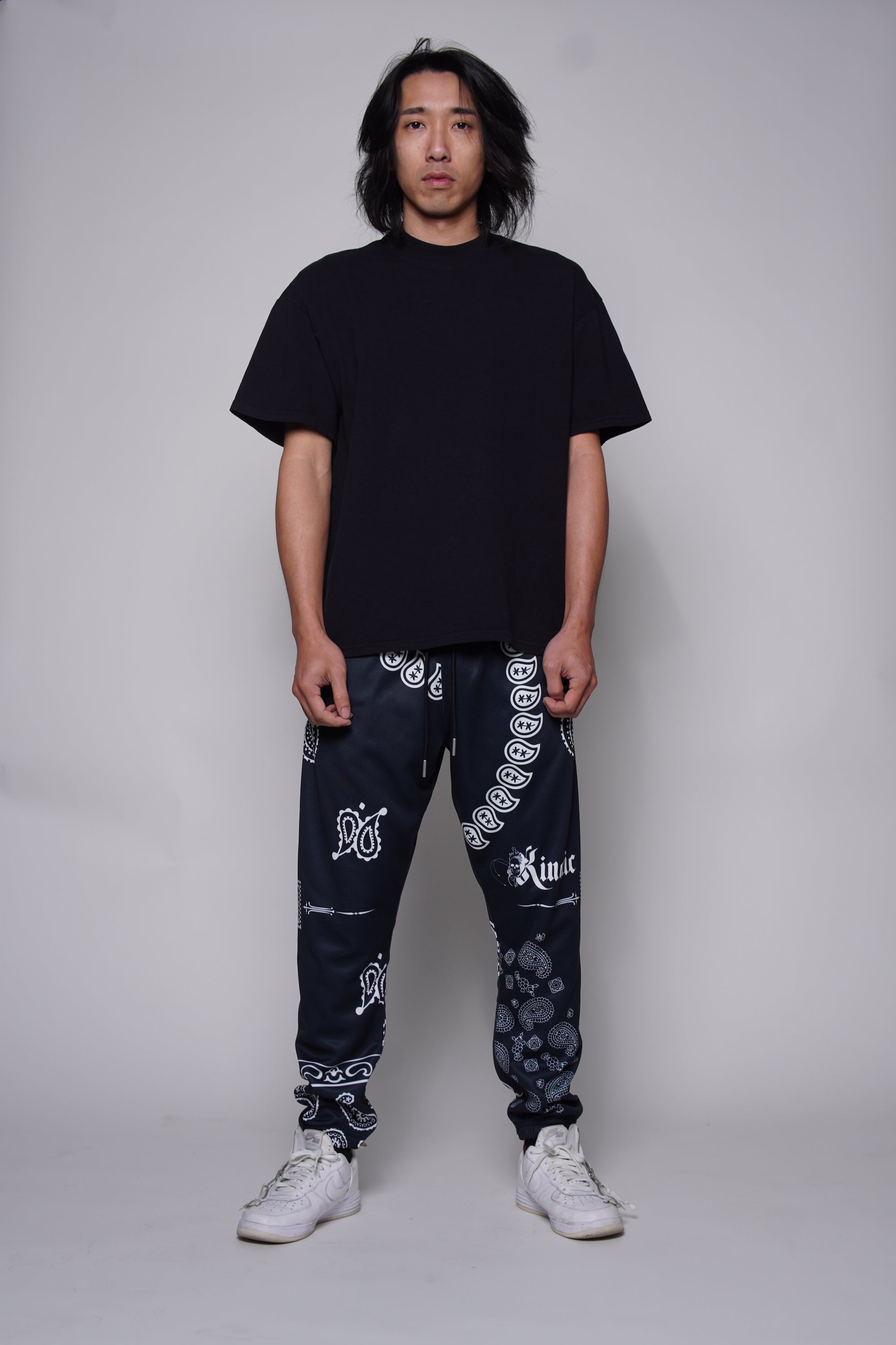 Dark Forest Green Paisley Sweatpant