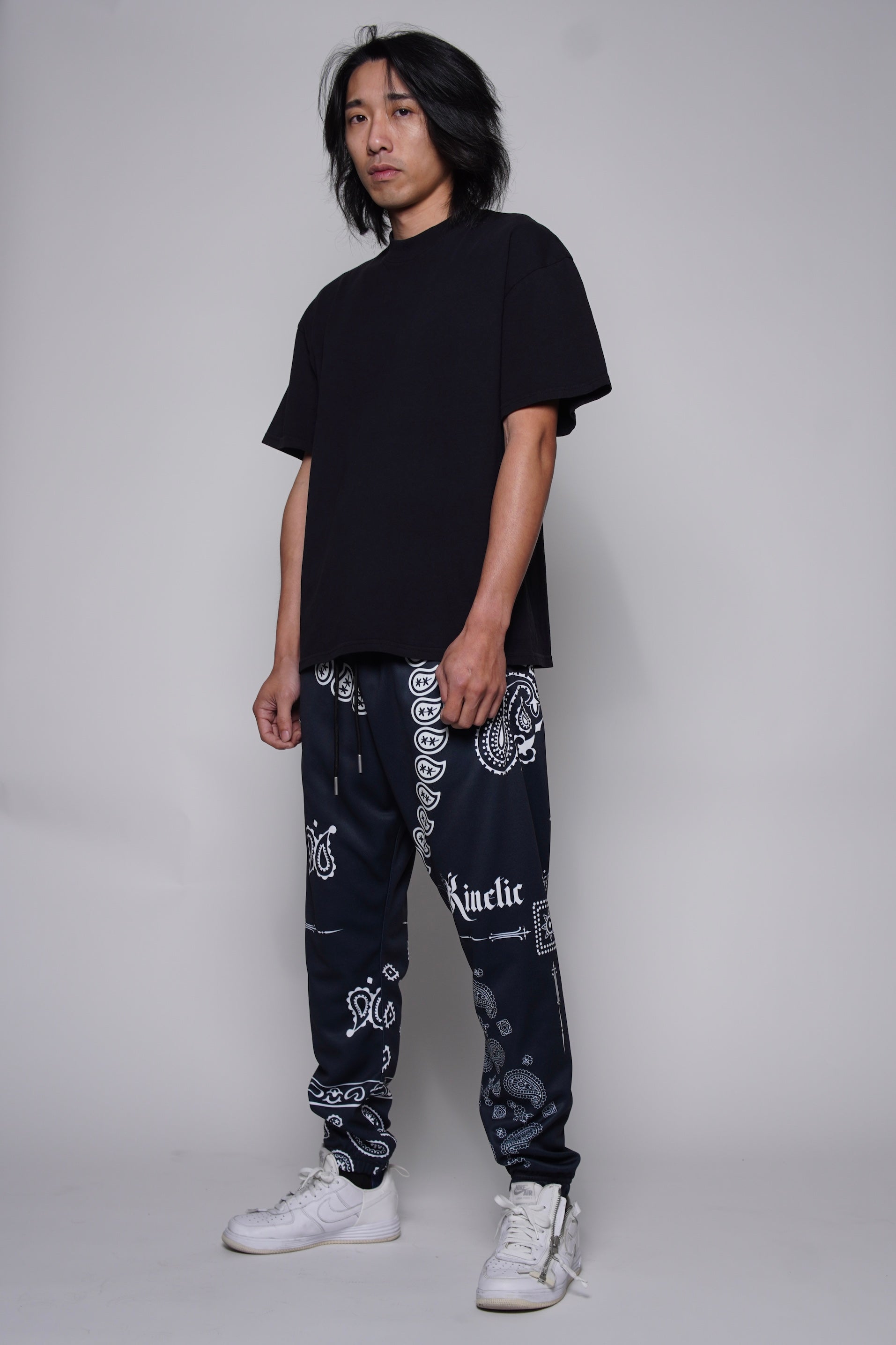 Dark Forest Green Paisley Sweatpant