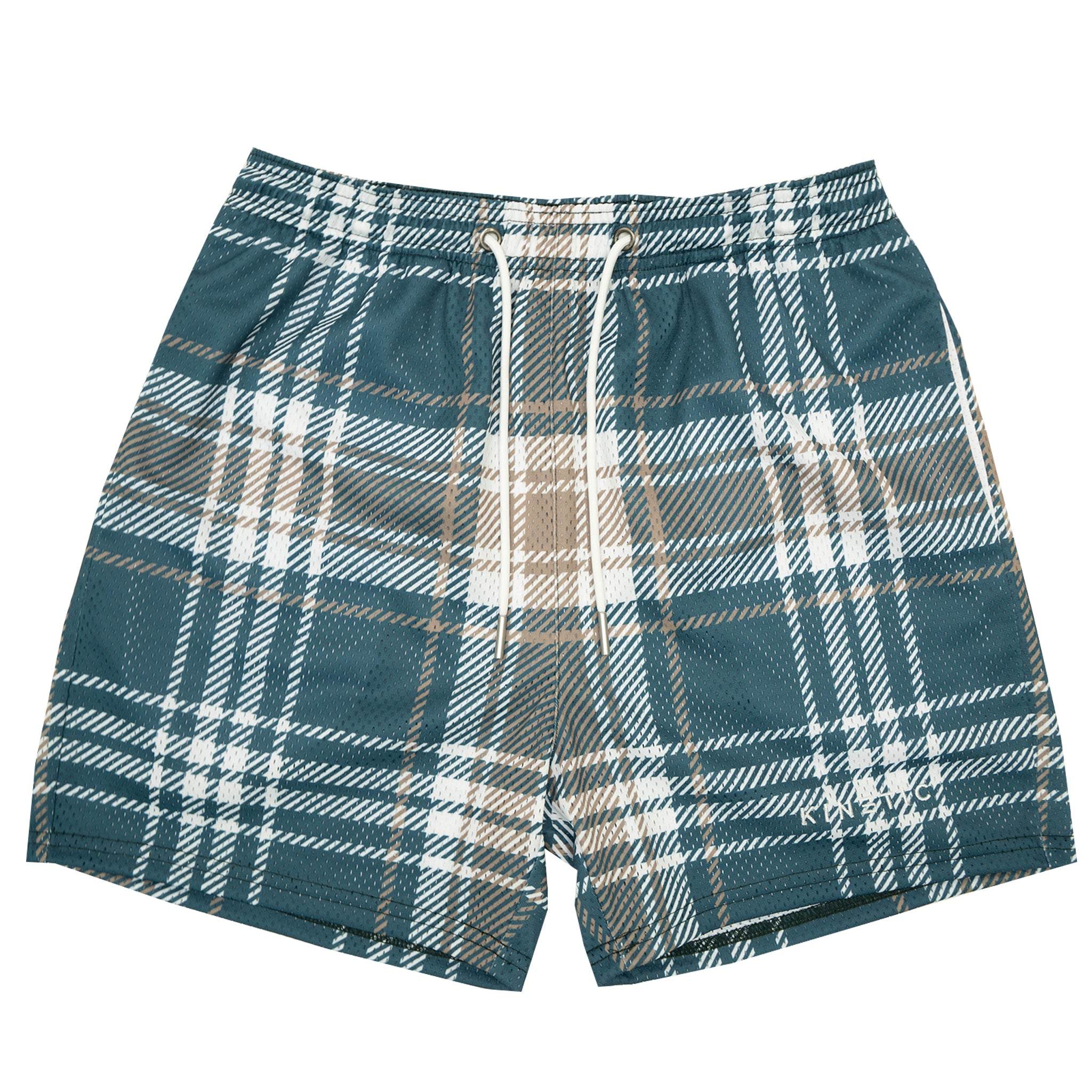 Teal Plaid Fundamental Short