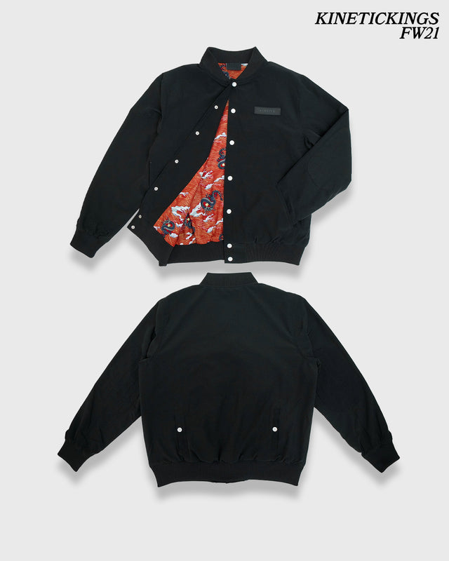 The Foundation Bomber - Red Jacquard